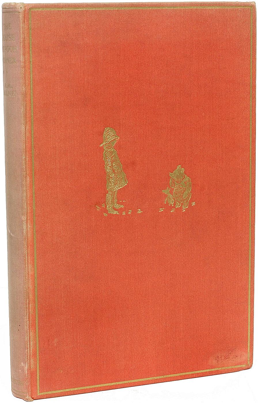 AUTEUR : MILNE, A. A. 

TITRE : La maison à Pooh Corner.

ÉDITEUR : Londres : Methuen & Co. Ltd, 1928.

DESCRIPTION : PREMIÈRE ÉDITION SIGNÉE PAR E. H. SHEPHARD. 1 vol, 7-1/2