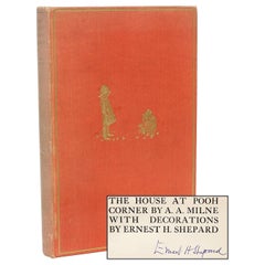 MILNE House At Pooh Corner. 1ST ED - 1928 - SIGNED BY E. H. SHEPHARD WITH AN ALS