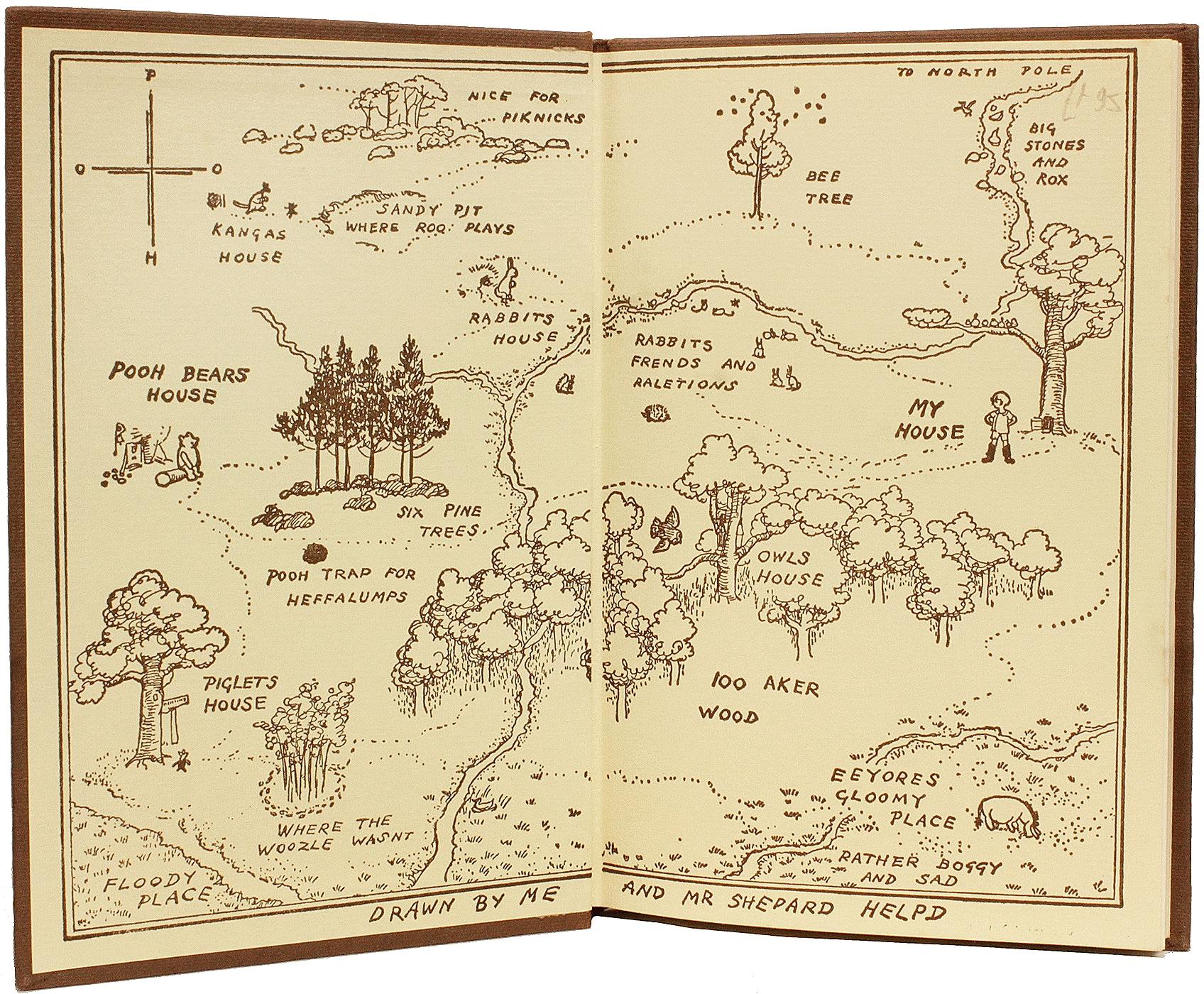 Paper MILNE. The 4 Winnie The Pooh books EACH INSCRIBED BY CHRISTOPHER (ROBIN) MILNE ! For Sale