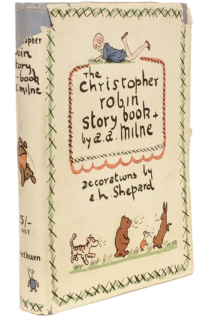 Author: MILNE, A. A.. 

Title: The Christopher Robin Story Book from When We Were Very Young, Now We Are Six, Winnie-The-Pooh, The House At Pooh Corner.

Publisher: London: Methuen & Co. Ltd., 1929.

FIRST EDITION SIGNED BY ERNEST SHEPARD. 1