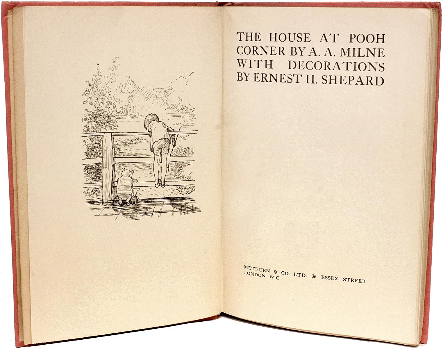 MILNE - The House At Pooh Corner - FIRST EDITION - 1928 - WITH THE DUST JACKET In Good Condition In Hillsborough, NJ