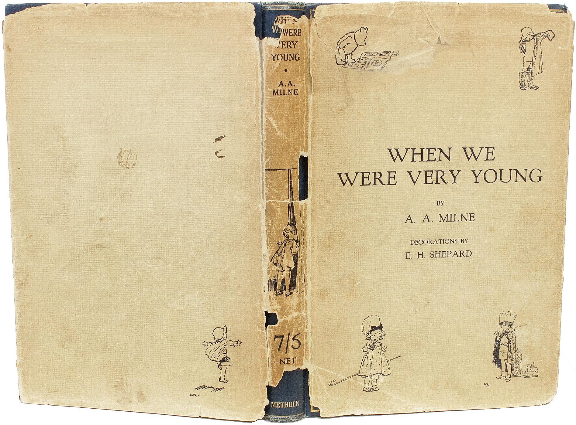 British MILNE - When We Were Very Young - 1st ED - 1924 - SIGNED BY MILNE & SHEPARD