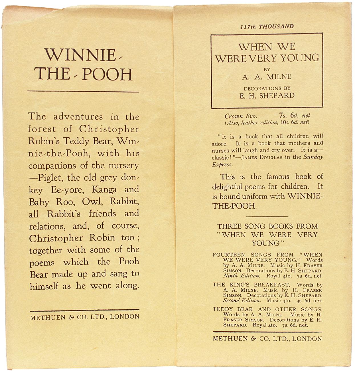 when was the first winnie the pooh book published