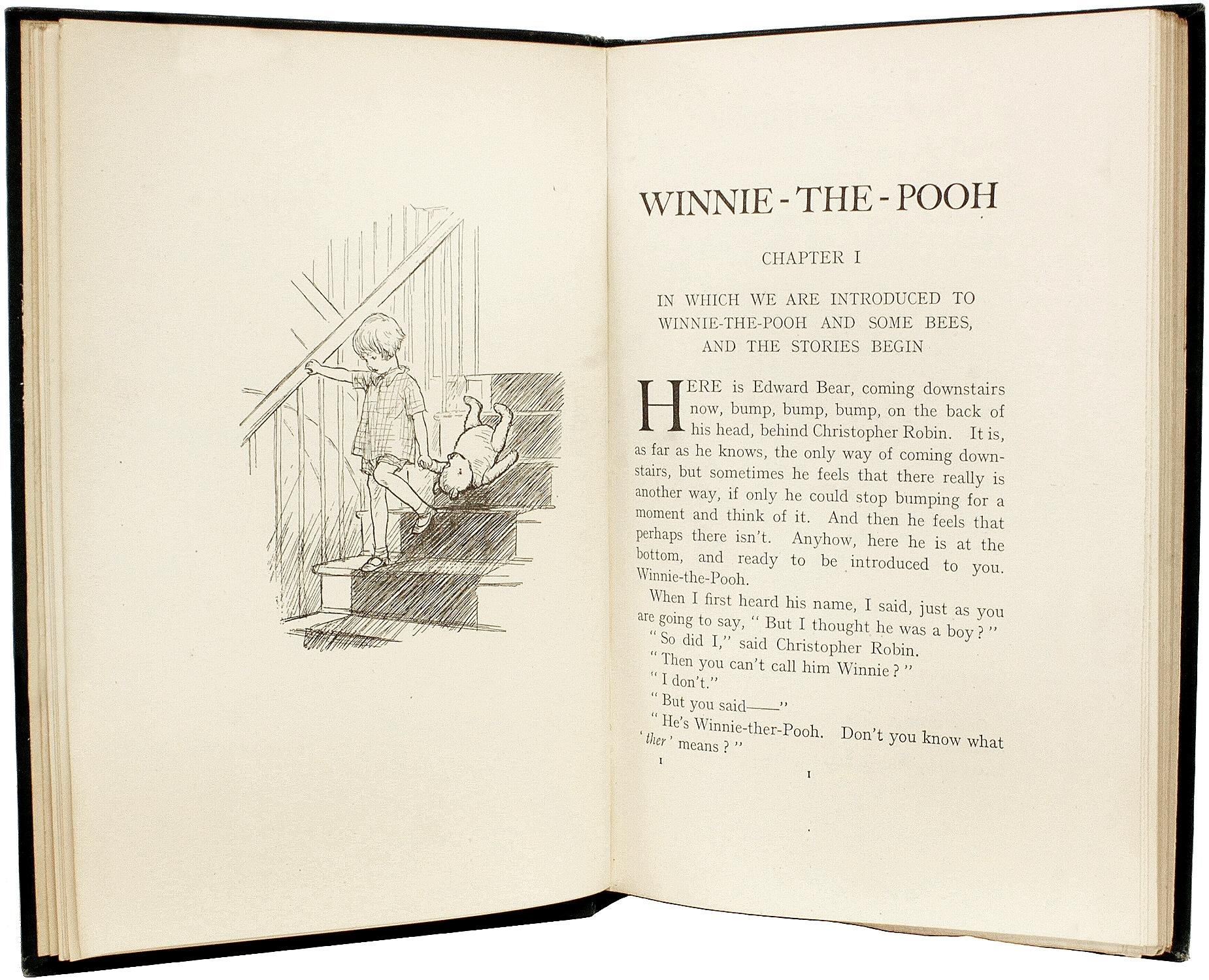 Early 20th Century MILNE. Winnie The Pooh. 1926 - FIRST EDITION - FIRST PRINTING - WITH DUST JACKET