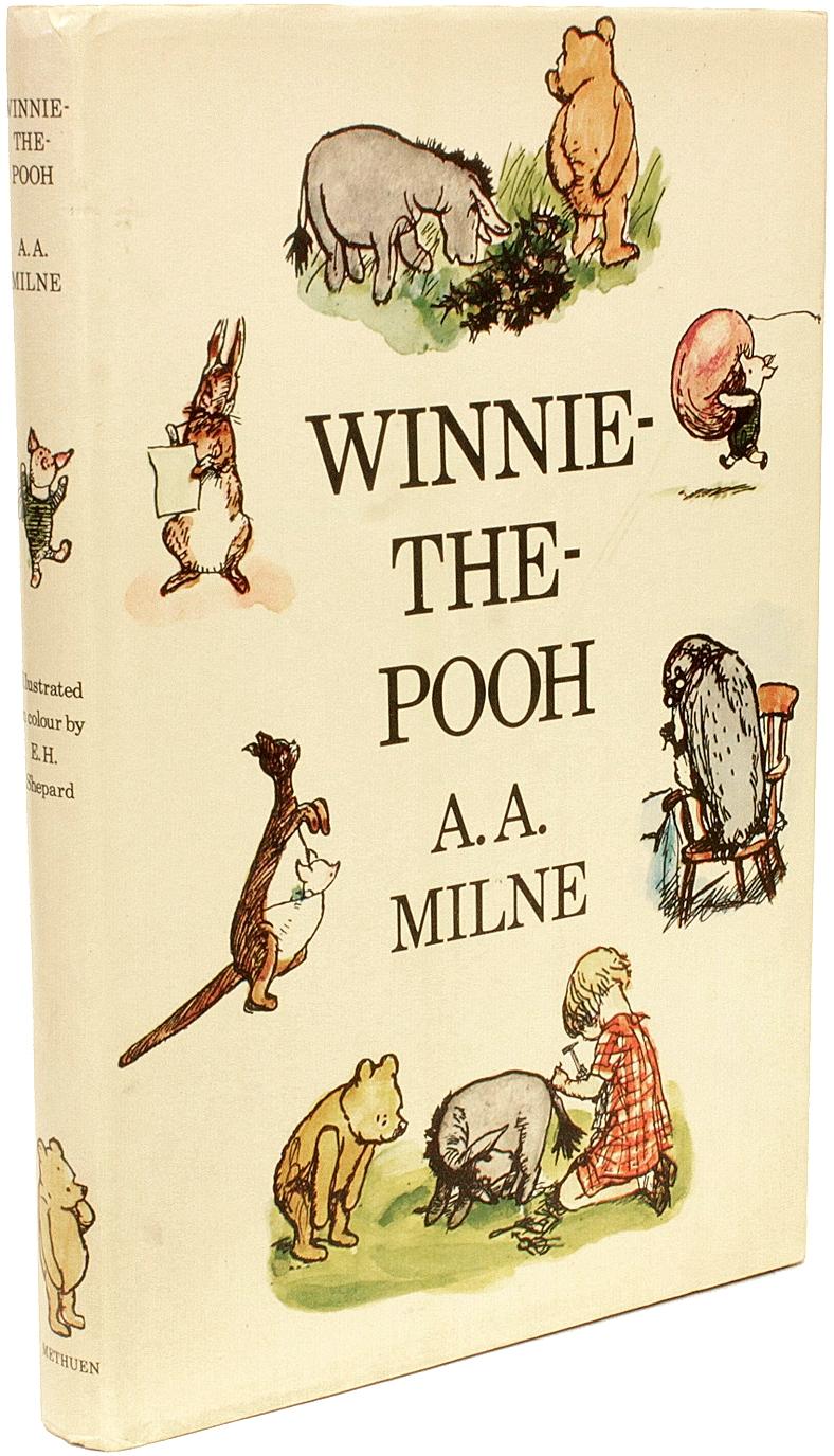 AUTHOR: MILNE, A. A. 

TITLE: Winnie The Pooh.

PUBLISHER: London: Methuen Children's Books, 1974.

DESCRIPTION: FIRST COLOR EDITION SECOND PRINTING AND INSCRIBED BY CHRISTOPHER (ROBIN) MILNE. 1 vol., 9-1/2