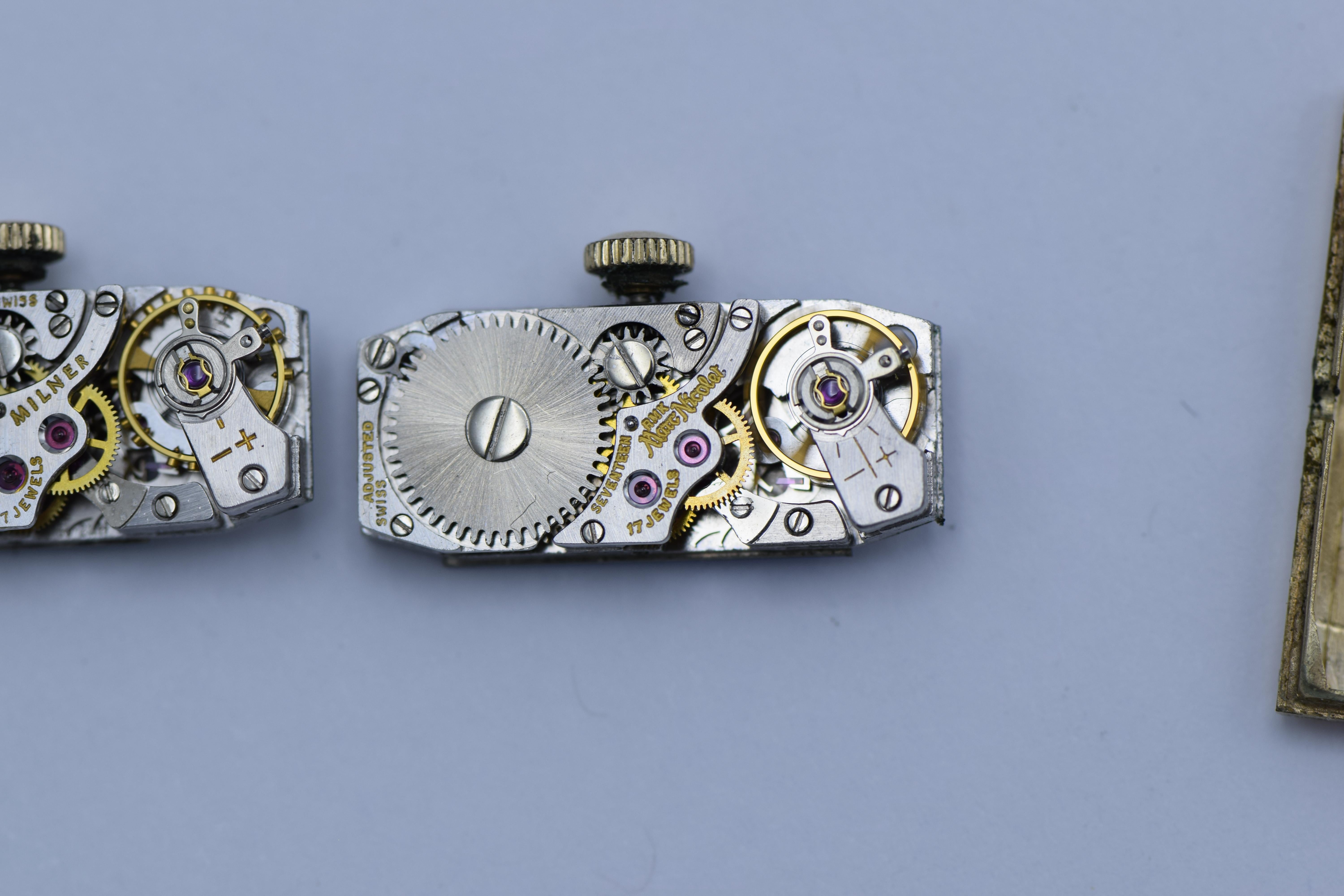 Milner Gold Lapis Lazuli Malachite Dual Time Zone Bracelet Wristwatch  3