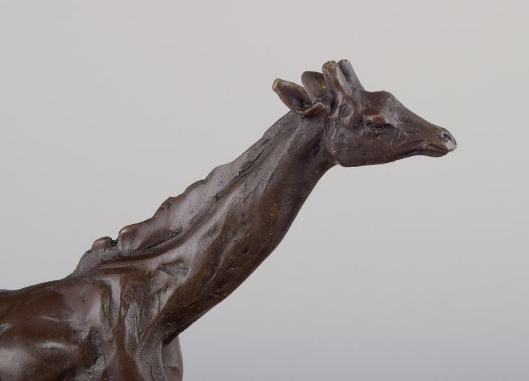 20th Century Milo (1955), Spanish sculptor. Bronze sculpture of giraffe. Late 20th C. For Sale
