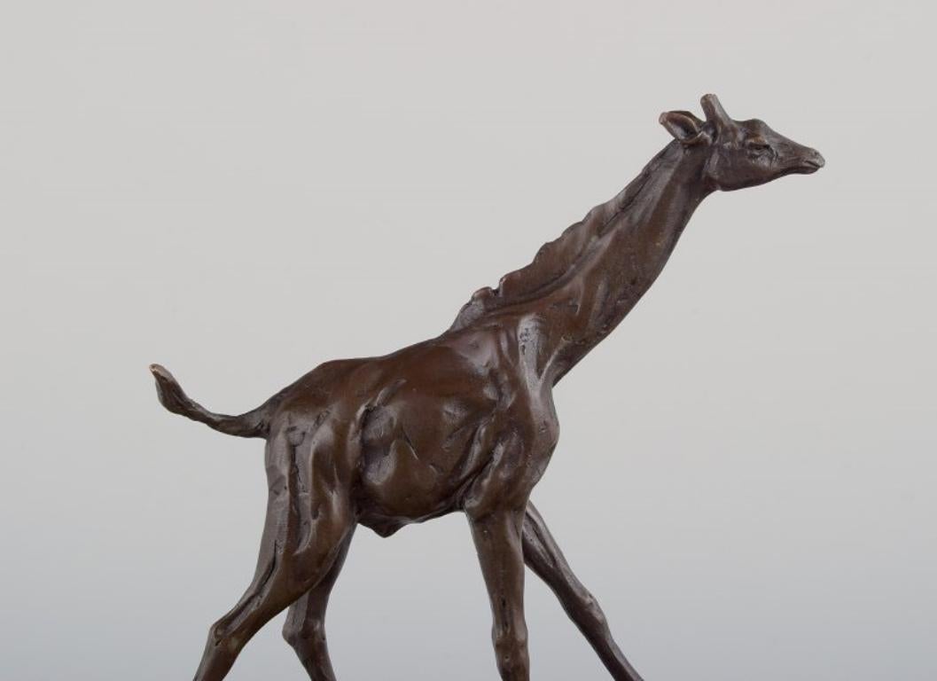 Milo (1955), Spanish sculptor. Bronze sculpture of giraffe. Late 20th C. For Sale 2