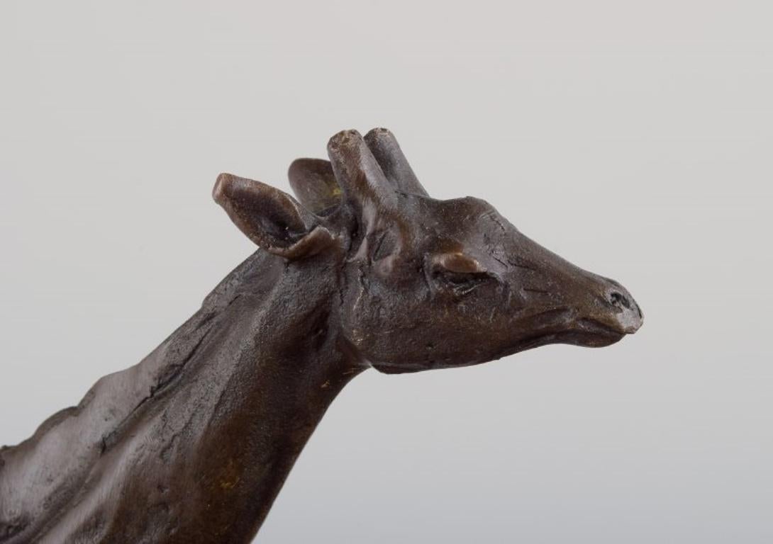 Milo (1955), Spanish sculptor. Bronze sculpture of giraffe. Late 20th C. For Sale 3