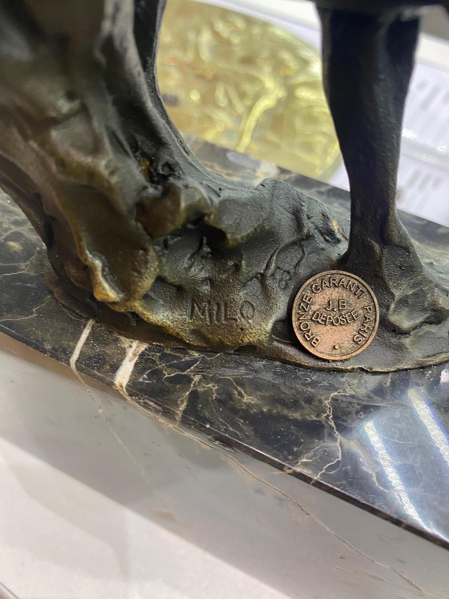 Bronzo Firmato Milo (Francia) - Ghepardo 3