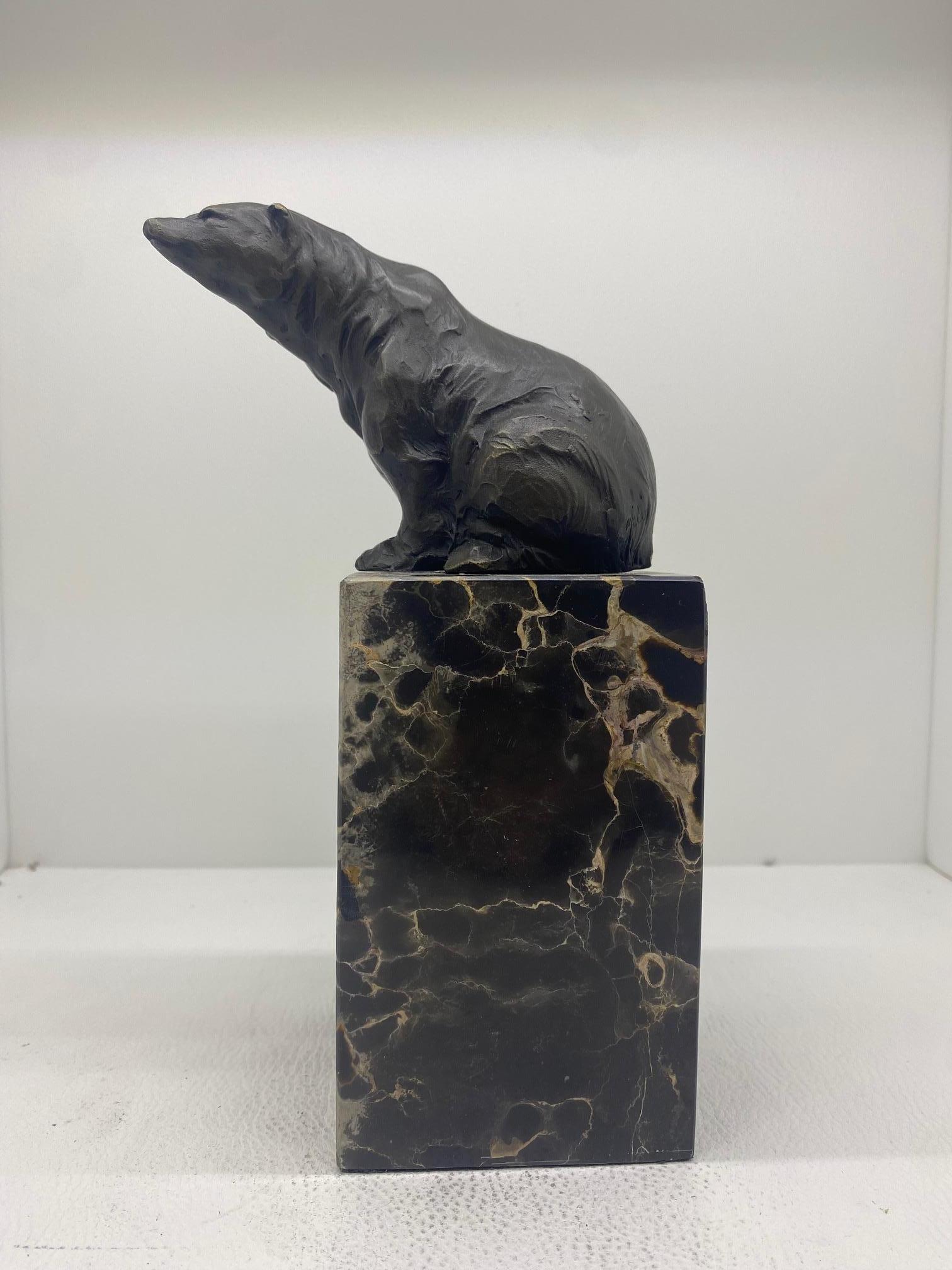 Bronze signé Milo (France) - Ours polaire 4