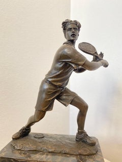 Bronze signiert Milo (Frankreich) – Tennisspieler