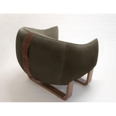 Milo Armchair, Earth/Creme Brulee Velvet