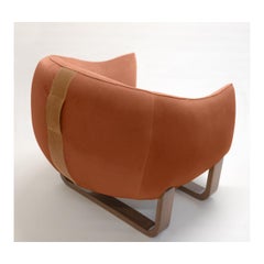 Poltrona Milo, Velluto Marmelade/Chesterfield