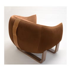Milo Armchair, Terra Cotta/Chesterfield Velvet