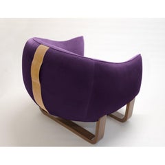Milo Armchair, Violet/Umber Velvet