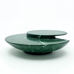 Milo - Art Deco Inspired Sculptural Round Marble Coffee Table by House of Jaipur