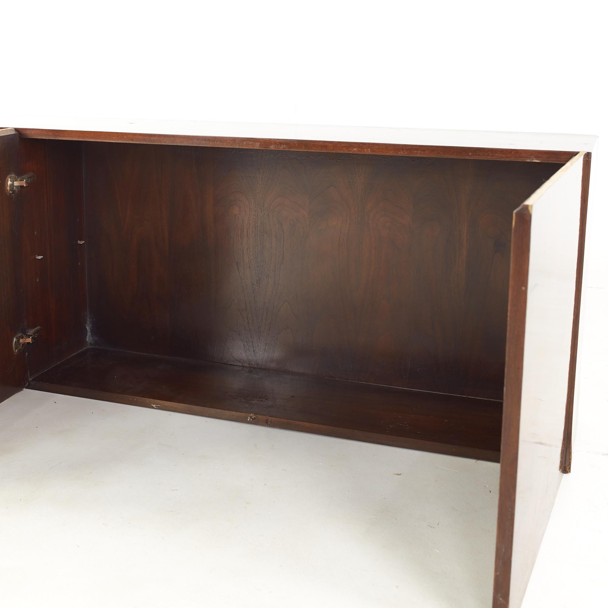 SOLD 12/27/22 Milo Baughma for Thayer Coggin Mid-Century Burlwood Hanging Buffet For Sale 2