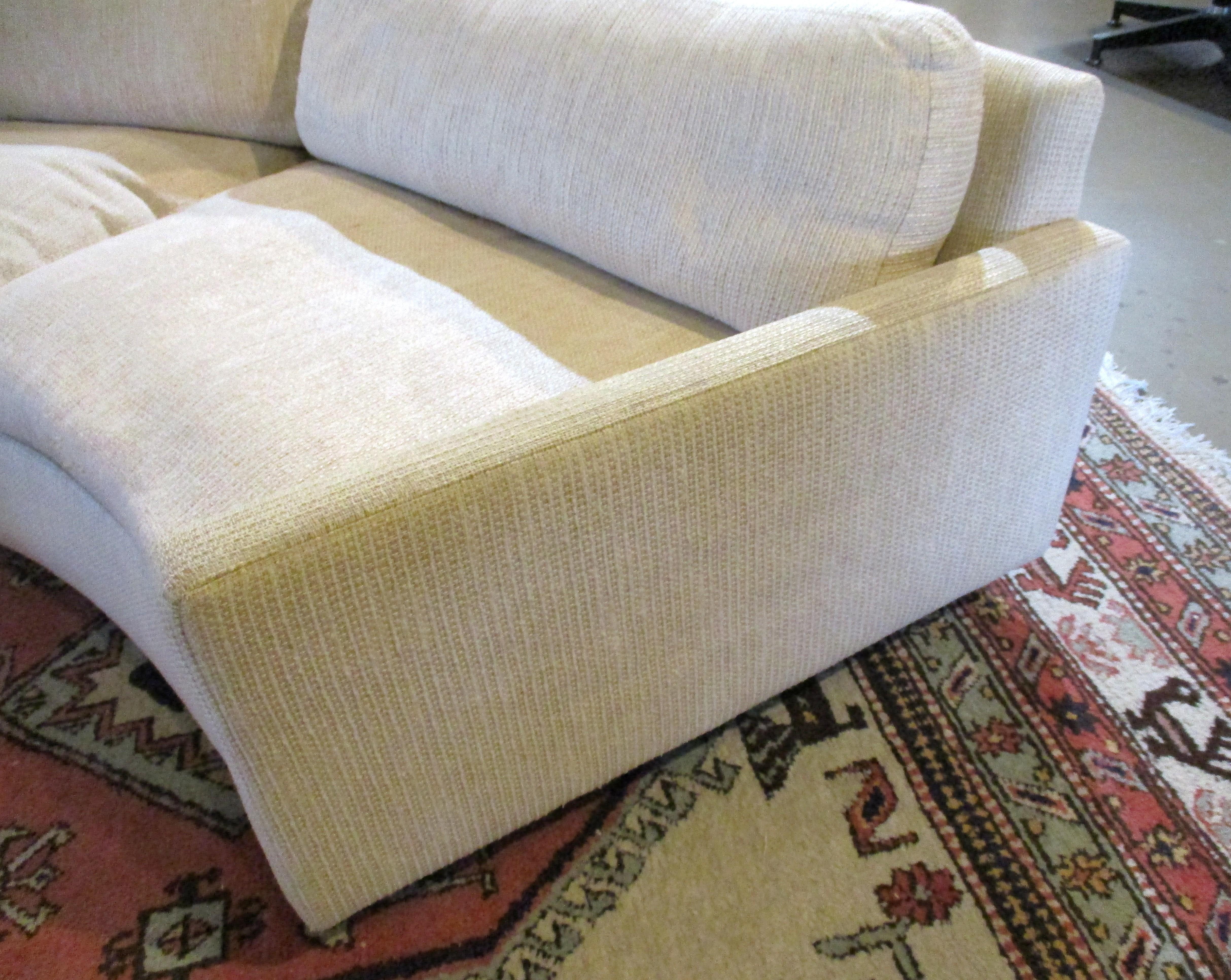 Milo Baughman 2 pc. Environment 70 Curved Sofa for Thayer Coggin 5