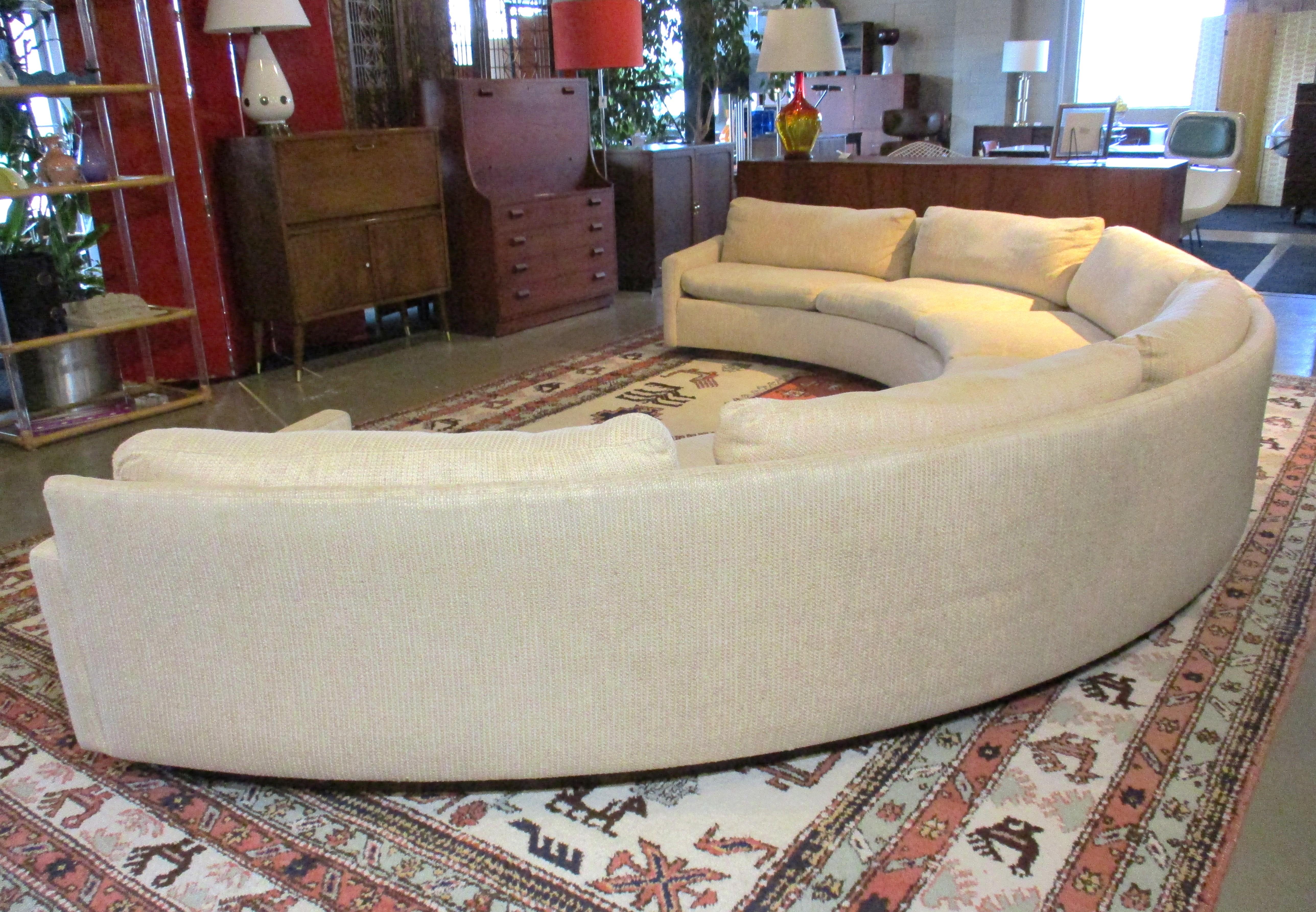 Milo Baughman 2 pc. Environment 70 Curved Sofa for Thayer Coggin 11