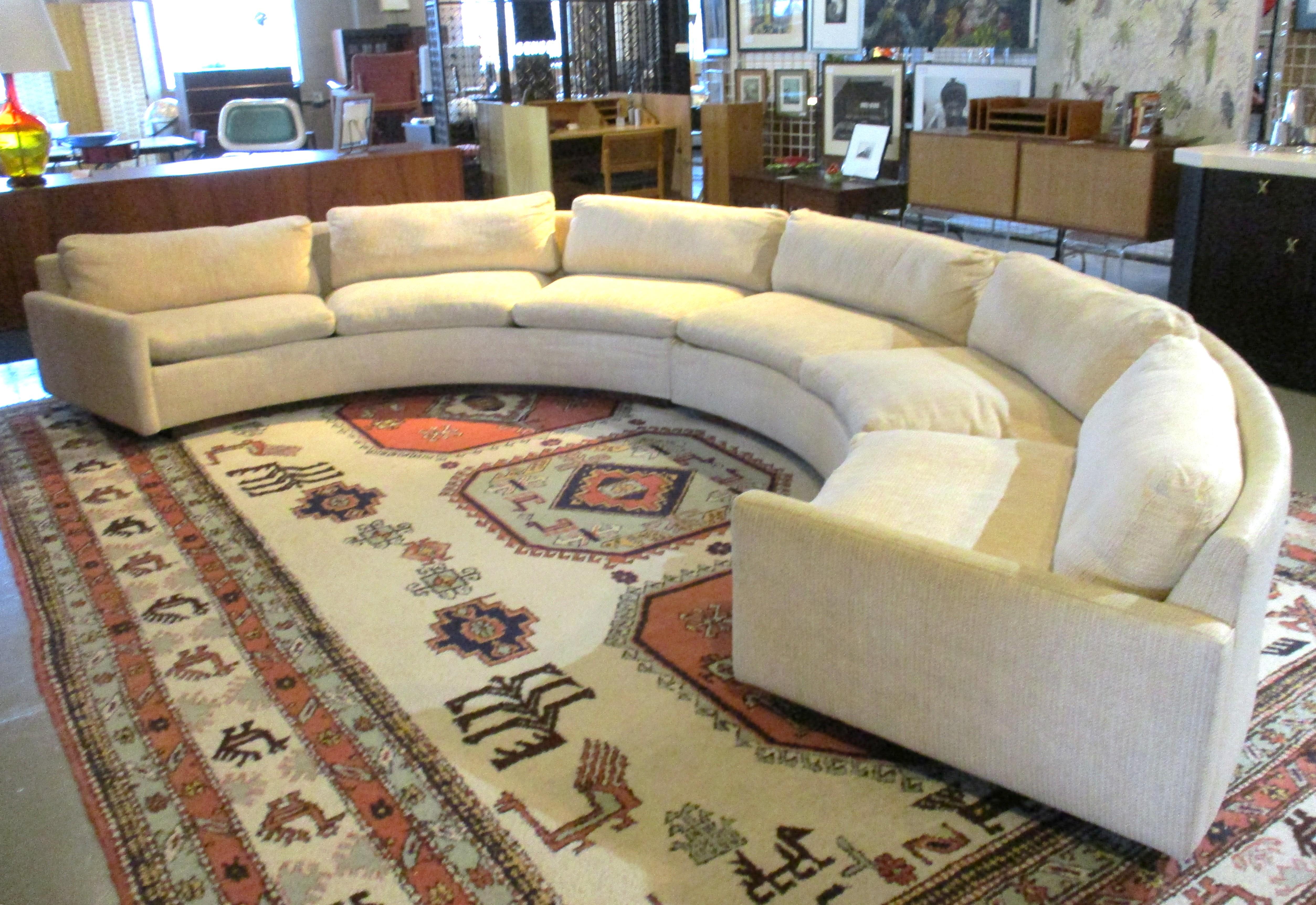 Milo Baughman 2 pc. Environment 70 Curved Sofa for Thayer Coggin 12