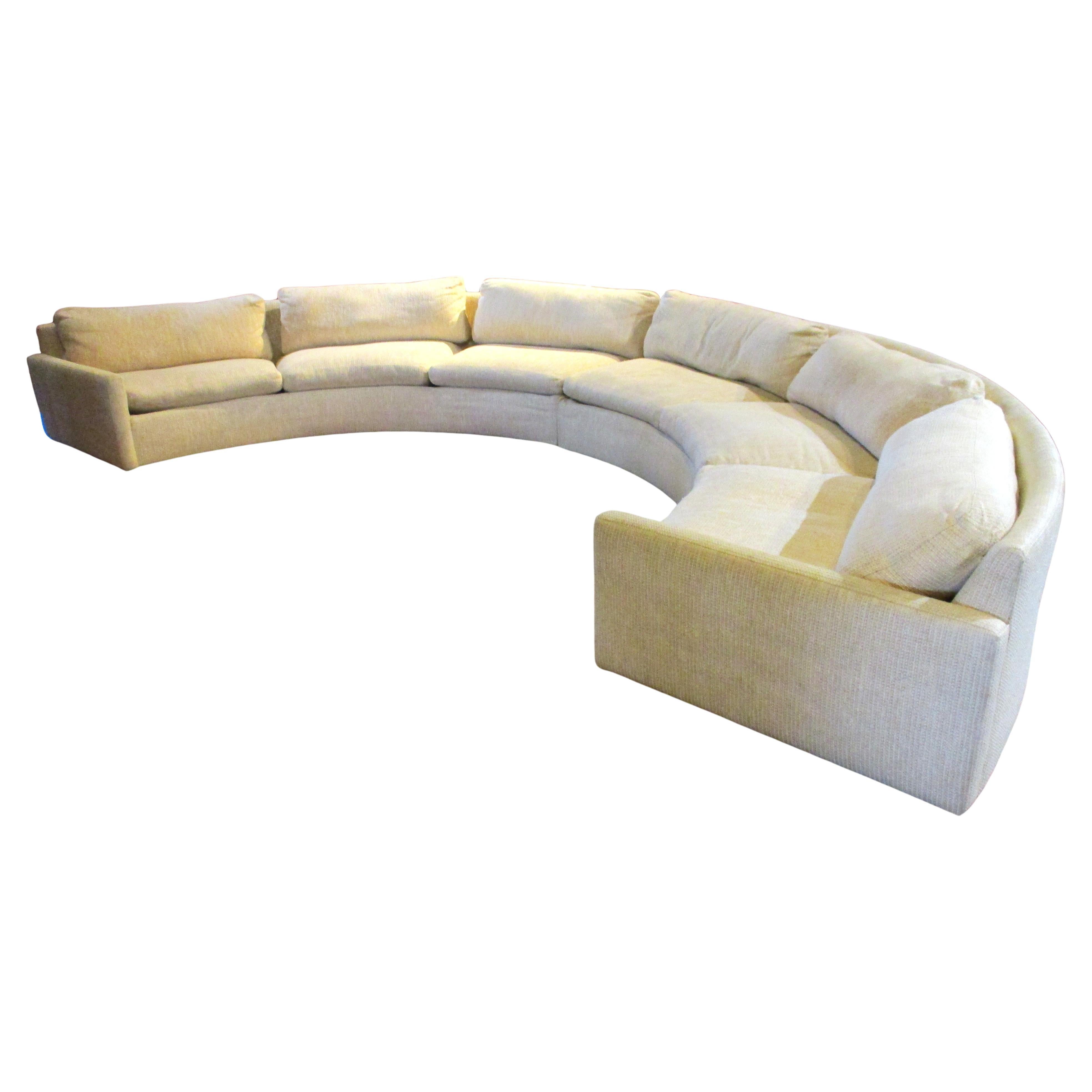 Milo Baughman 2 pc. Environment 70 Curved Sofa for Thayer Coggin 13