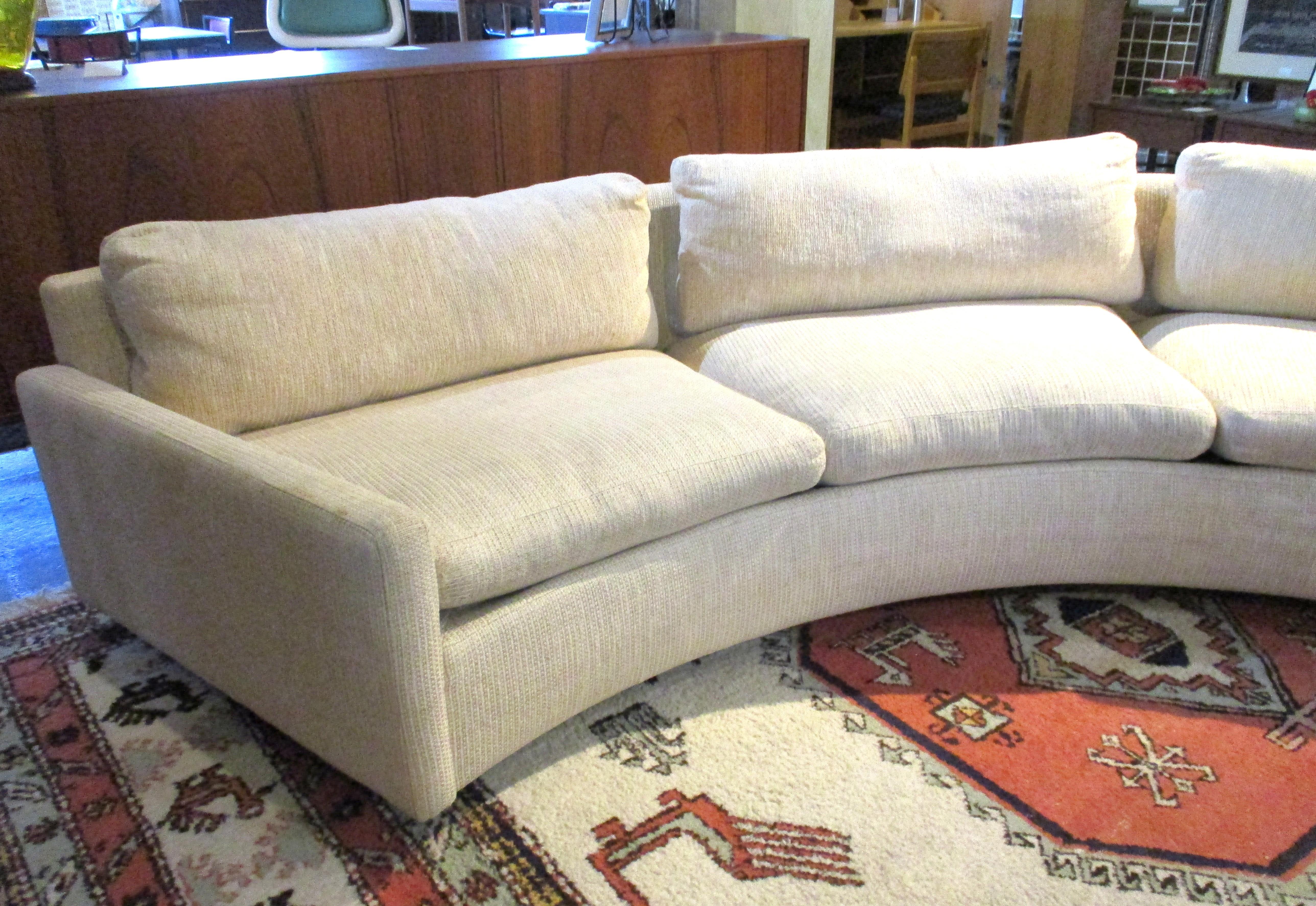 Mid-Century Modern Milo Baughman 2 pc. Environment 70 Curved Sofa for Thayer Coggin