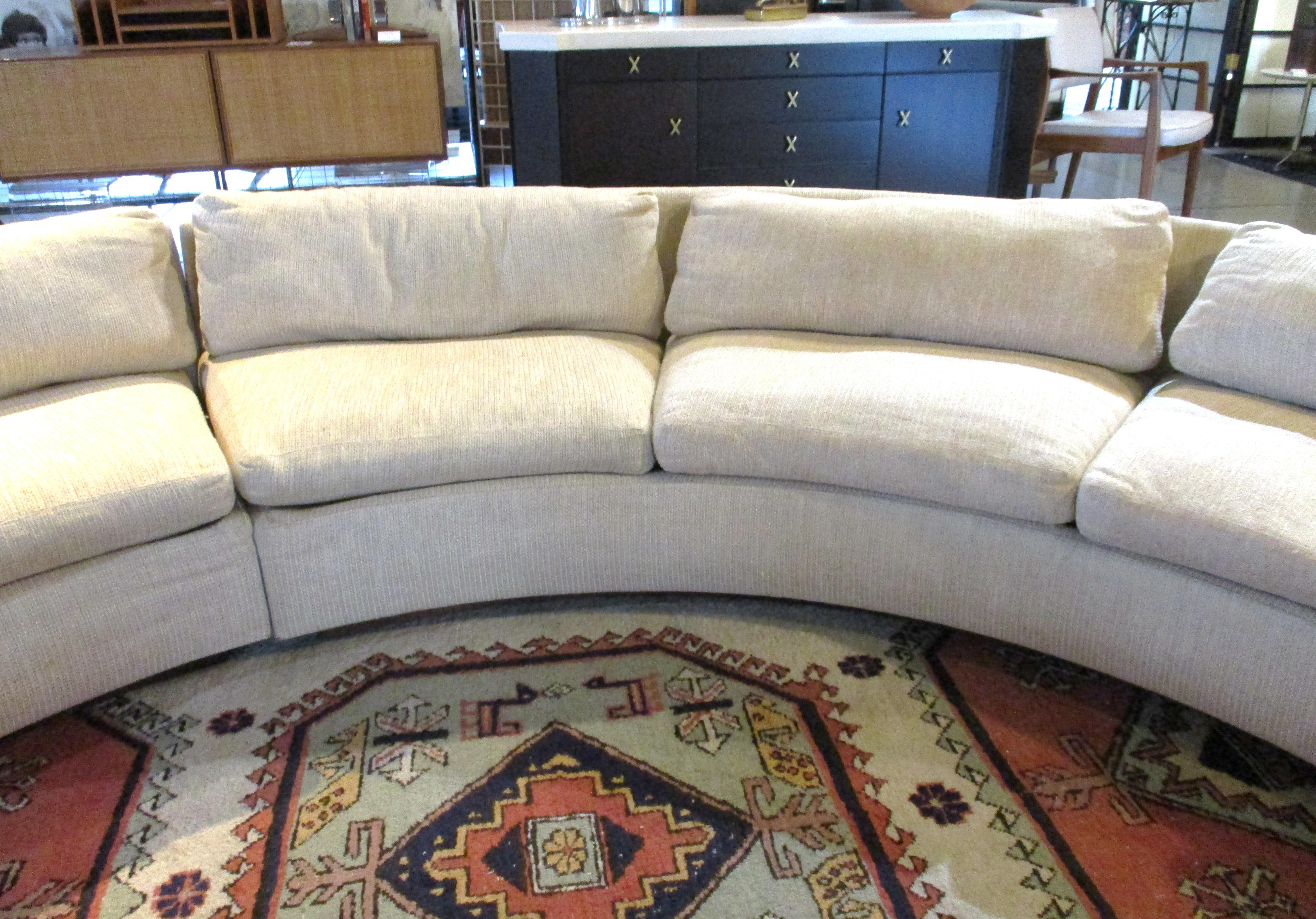 Milo Baughman 2 pc. Environment 70 Curved Sofa for Thayer Coggin In Good Condition In Cincinnati, OH