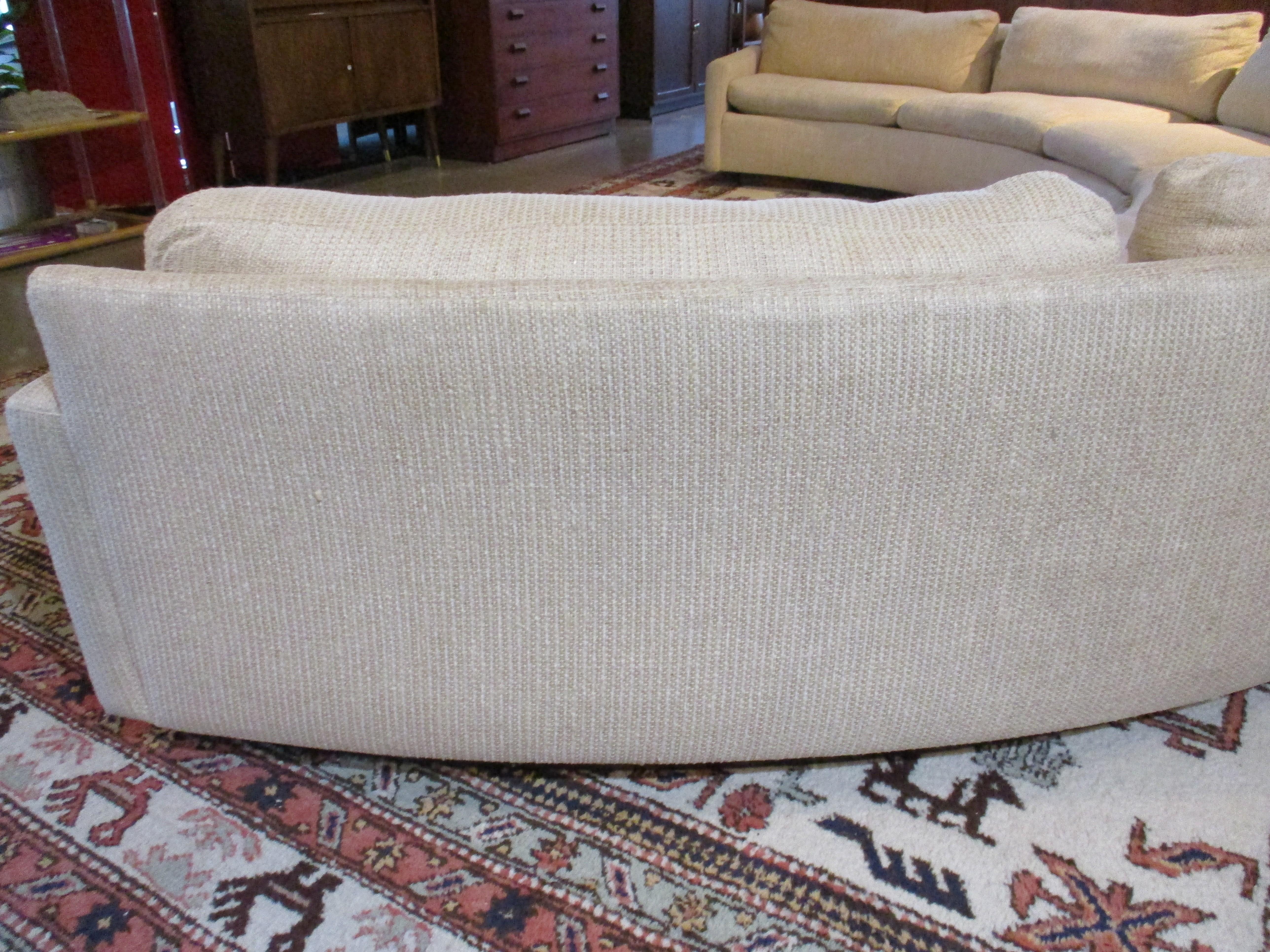 Rosewood Milo Baughman 2 pc. Environment 70 Curved Sofa for Thayer Coggin