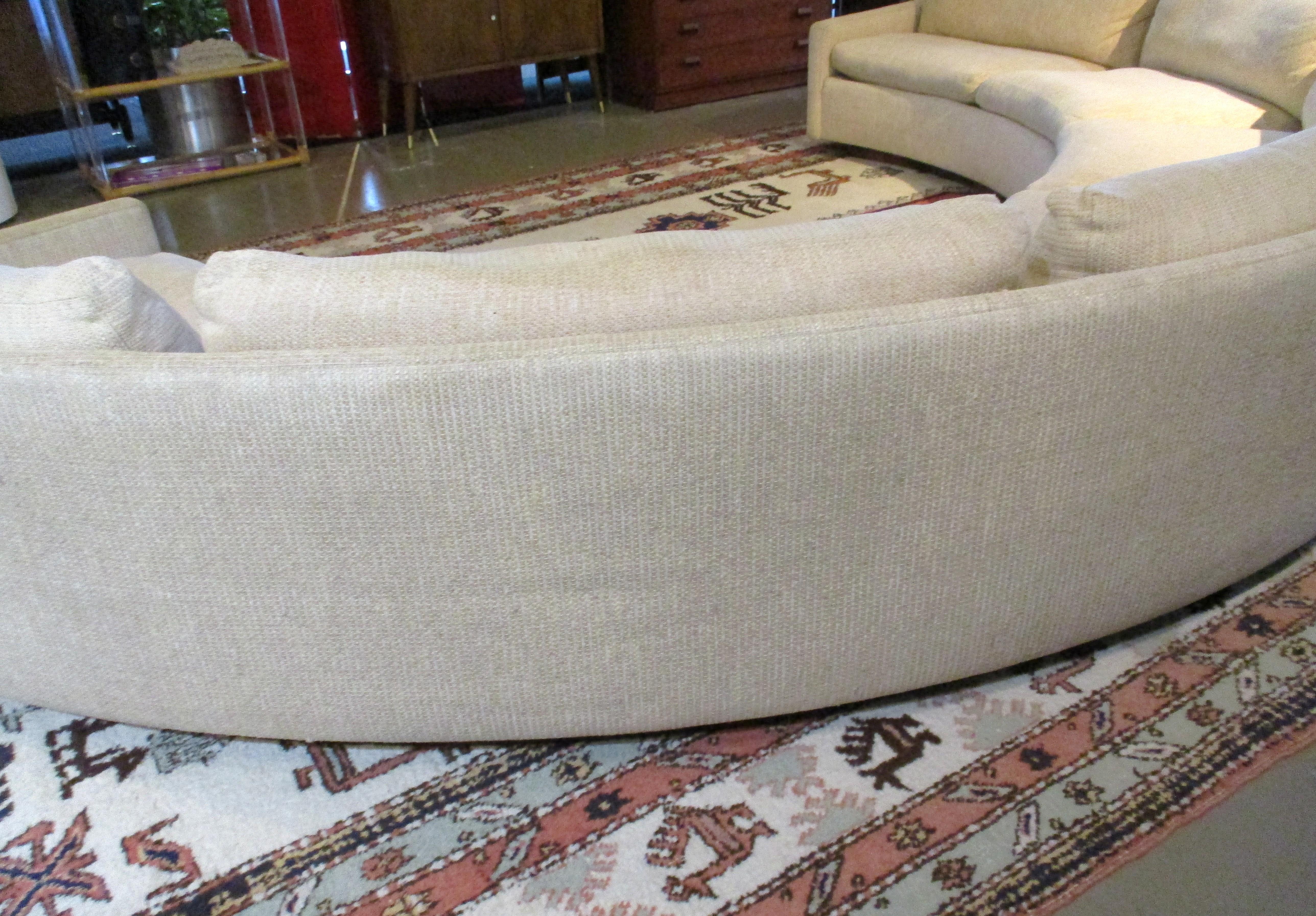 Milo Baughman 2 pc. Environment 70 Curved Sofa for Thayer Coggin 1