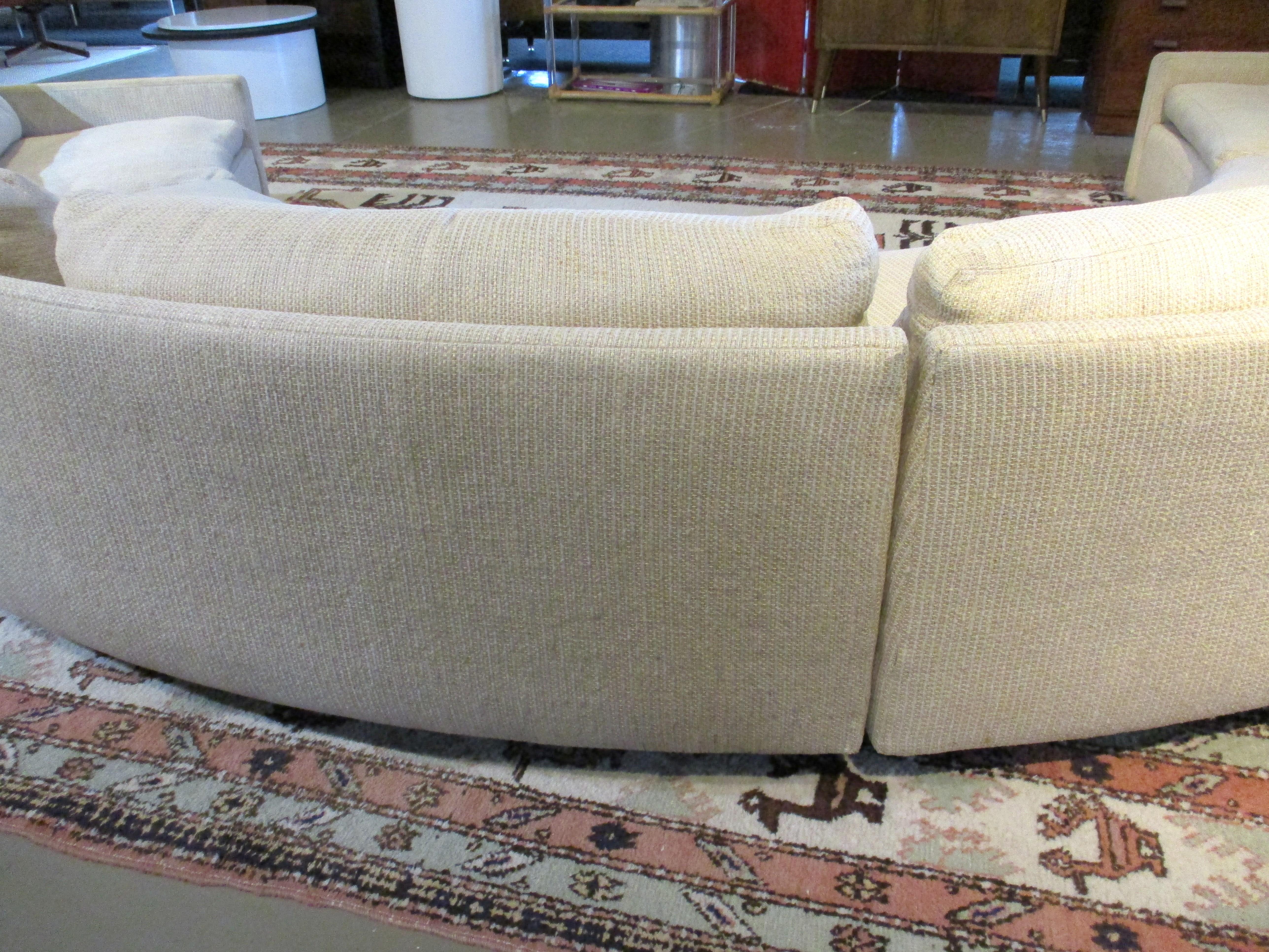 Milo Baughman 2 pc. Environment 70 Curved Sofa for Thayer Coggin 2