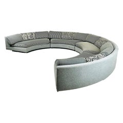 Milo Baughman 4-Piece Curved Sectional Sofa