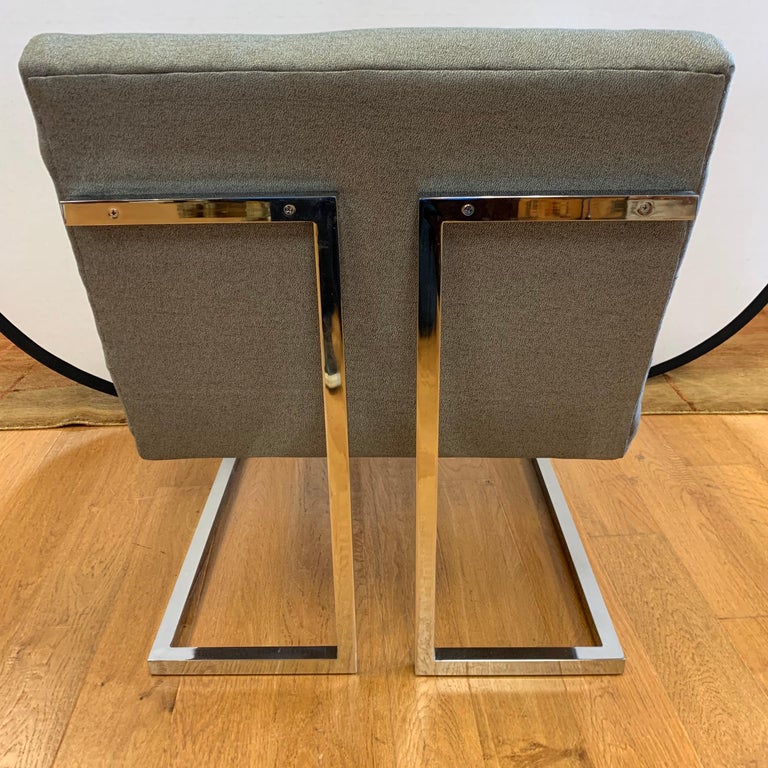 American MidCentury Modern MCM Polished Chrome Lounge Chair Newly