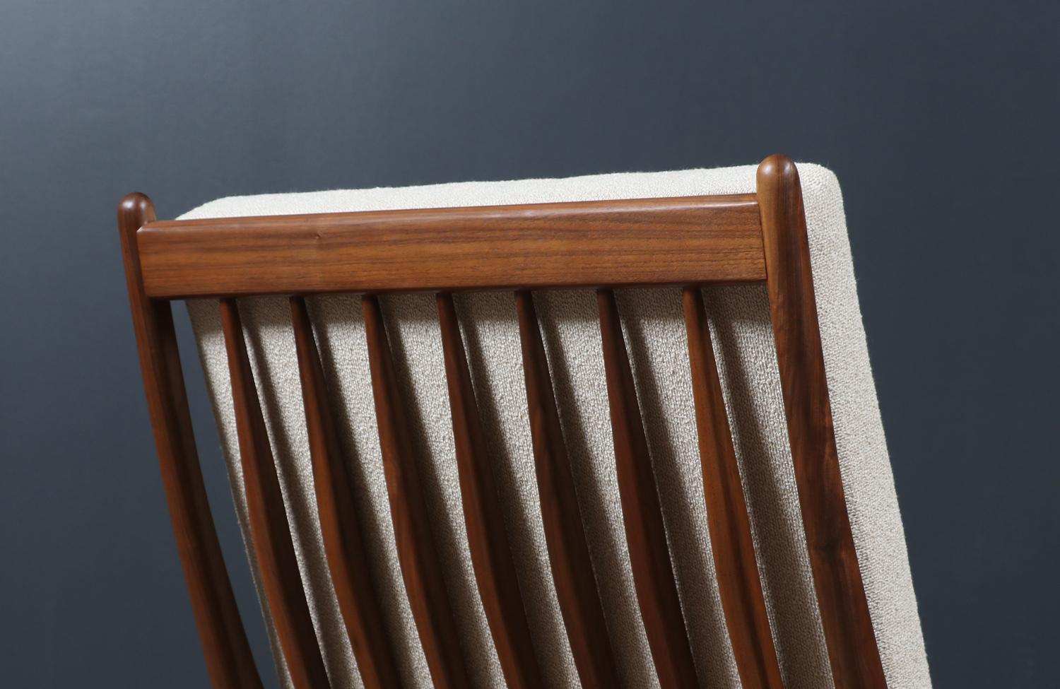 Chaise longue en noyer 