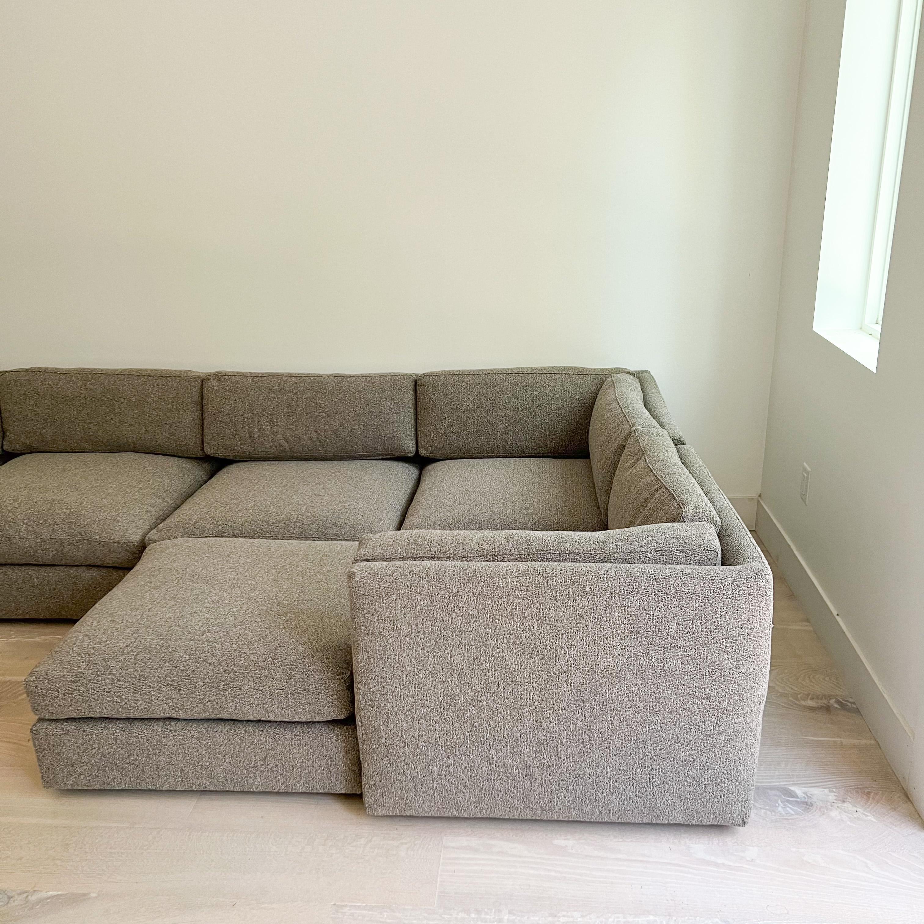 Milo Baughman Attributed 10 Piece Modular Sectional Sofa, New Upholstery 4