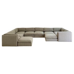 Milo Baughman Attributed 10 Piece Modular Sectional Sofa, New Upholstery