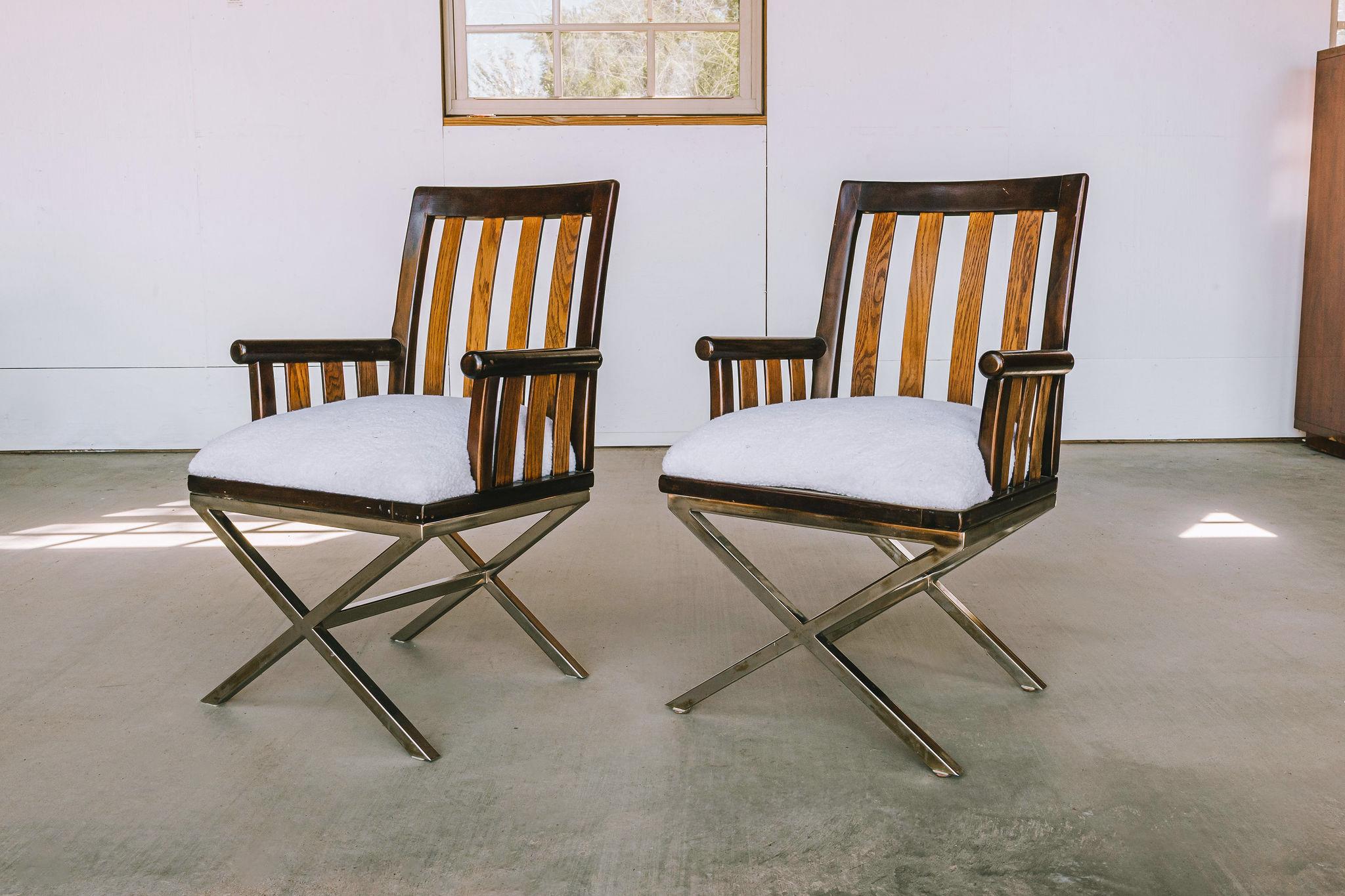 Milo Baughman zugeschrieben Direktor Stuhl Esszimmerstühle , Satz von 6 im Angebot 3