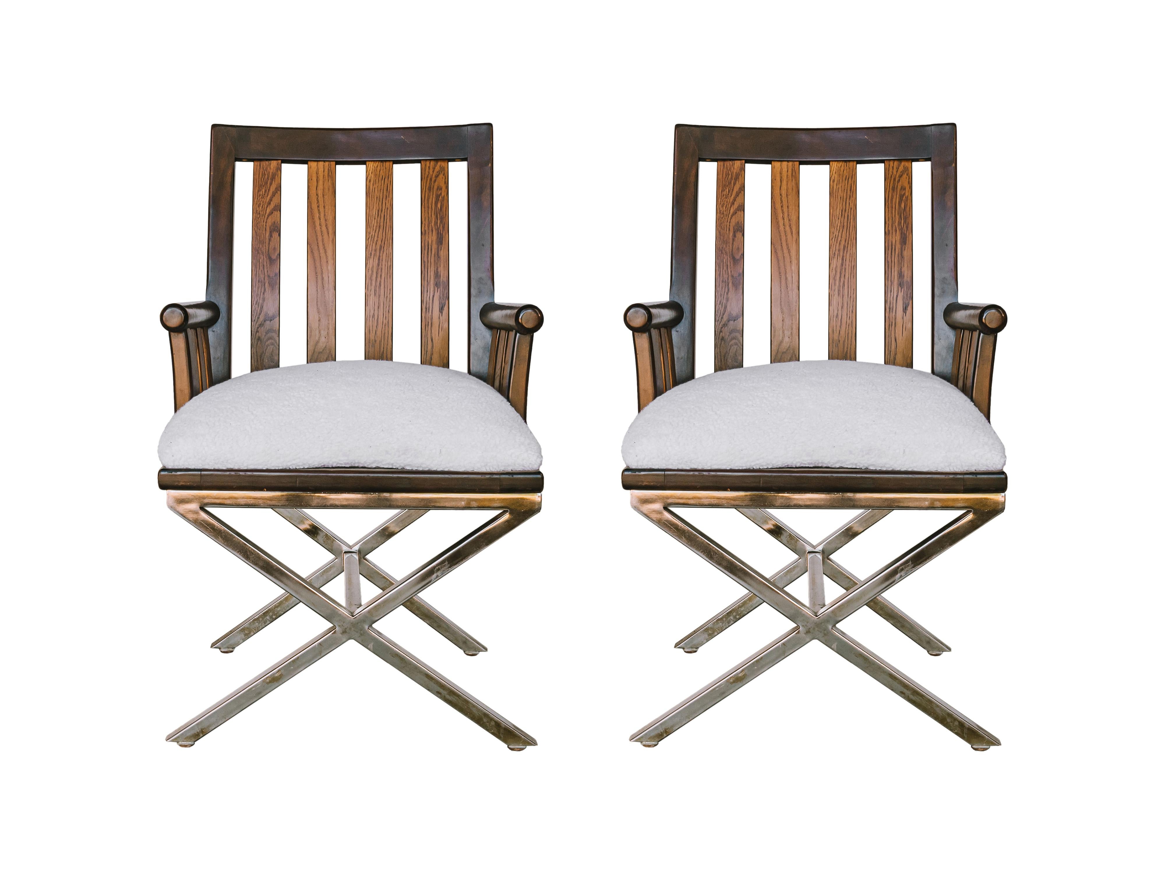 Milo Baughman zugeschrieben Direktor Stuhl Esszimmerstühle , Satz von 6 im Angebot 4