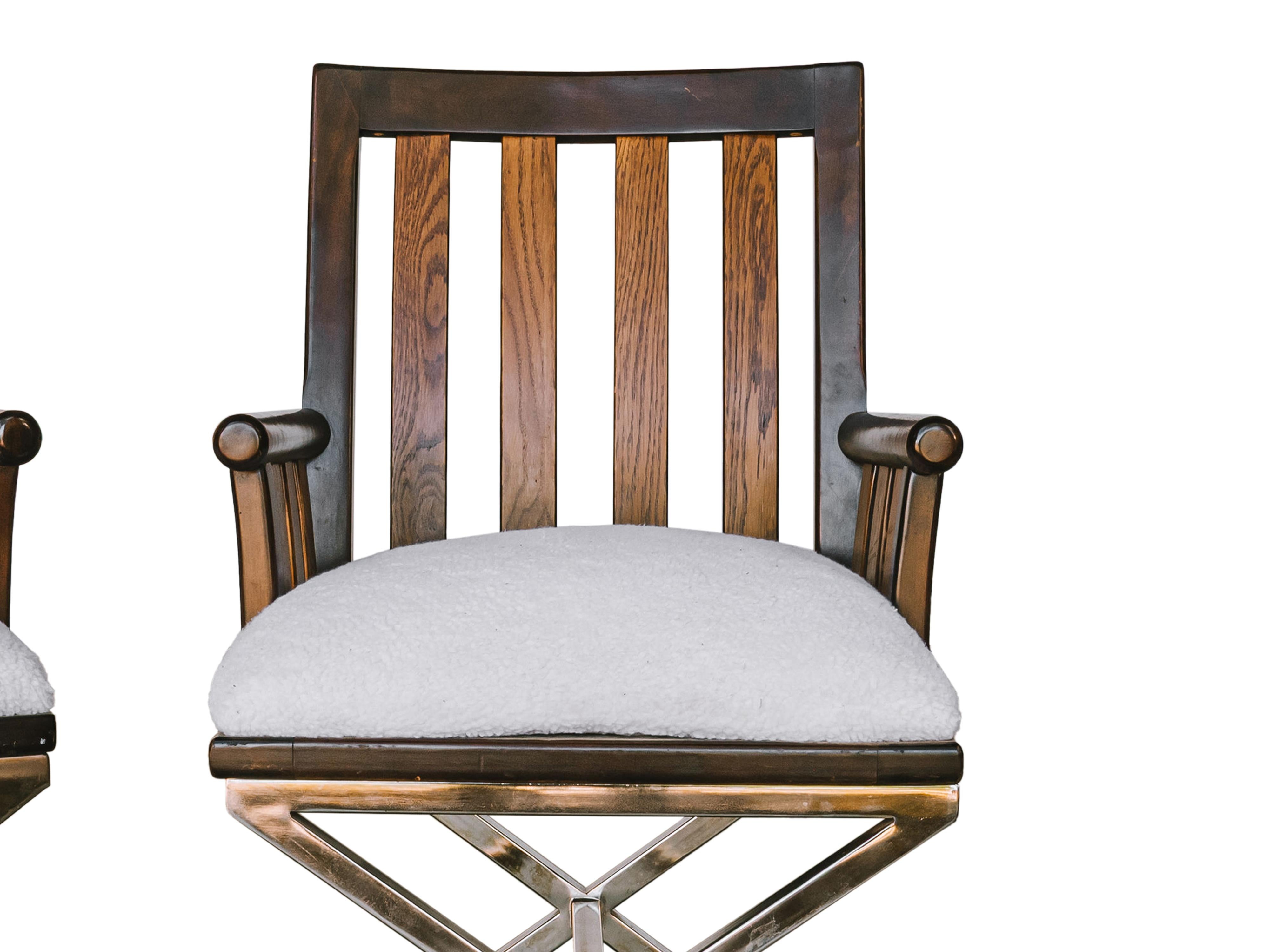 Milo Baughman zugeschrieben Direktor Stuhl Esszimmerstühle , Satz von 6 (Moderne der Mitte des Jahrhunderts) im Angebot