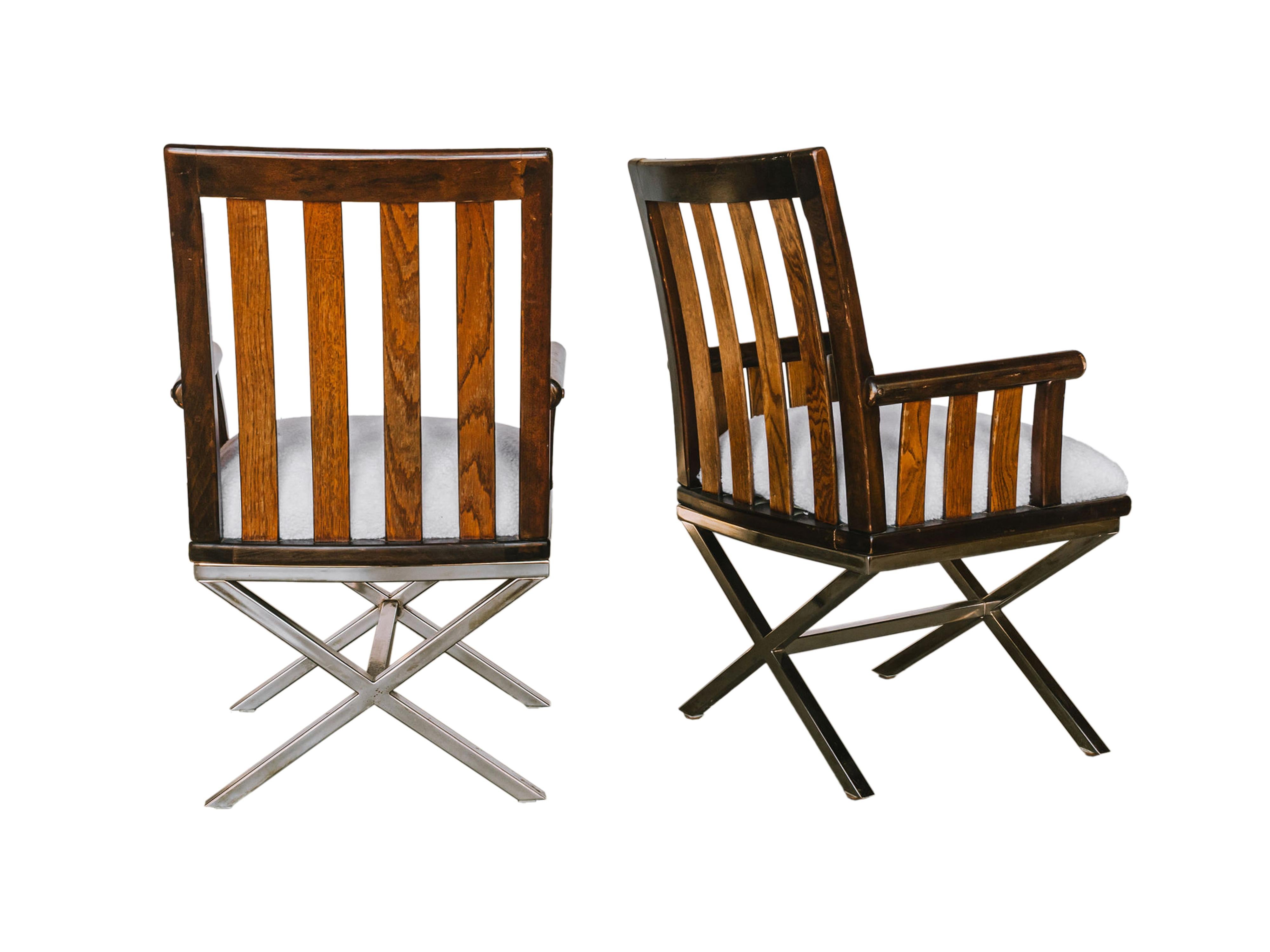 Milo Baughman zugeschrieben Direktor Stuhl Esszimmerstühle , Satz von 6 im Angebot 2