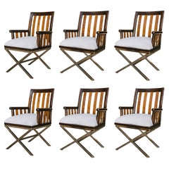 Milo Baughman attributed Director Chair Dining Chairs , Set of 6