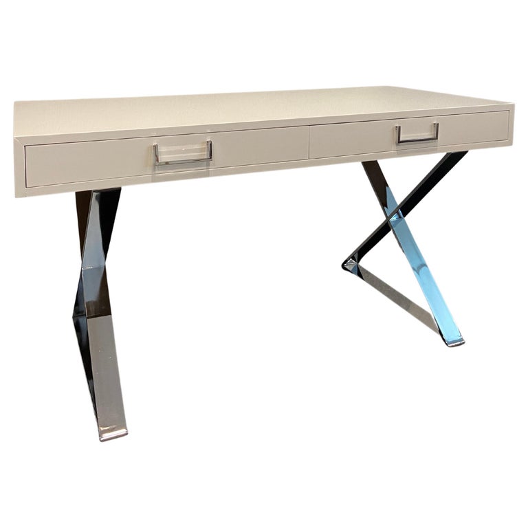 Milo Baughman Attributed Lacquered Desk For Sale