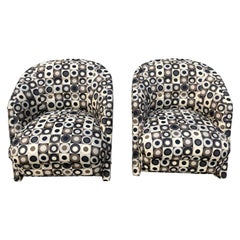 Vintage Milo Baughman Attributed Mid-Century Modern Club Chairs