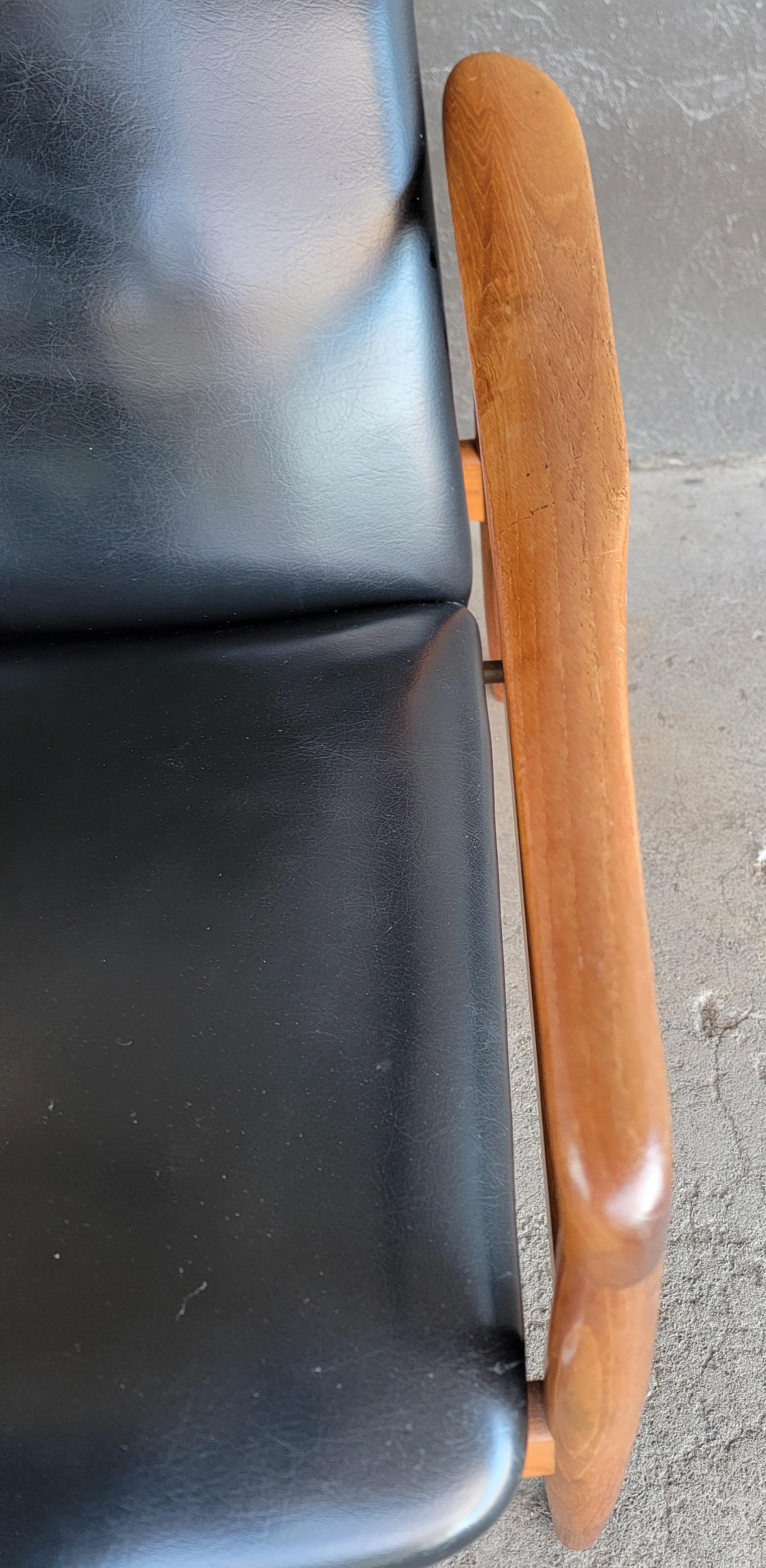 Milo Baughman Attributed Reclining Lounge Chair & Ottoman 6