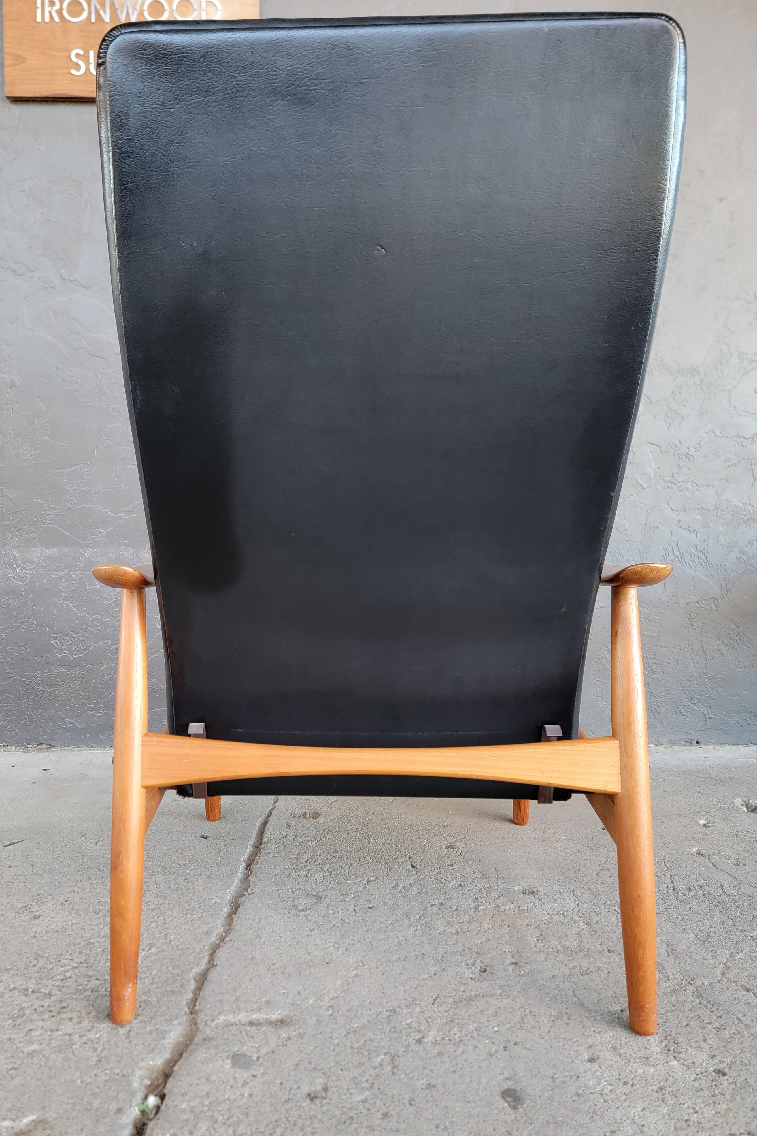 Milo Baughman Attributed Reclining Lounge Chair & Ottoman 2
