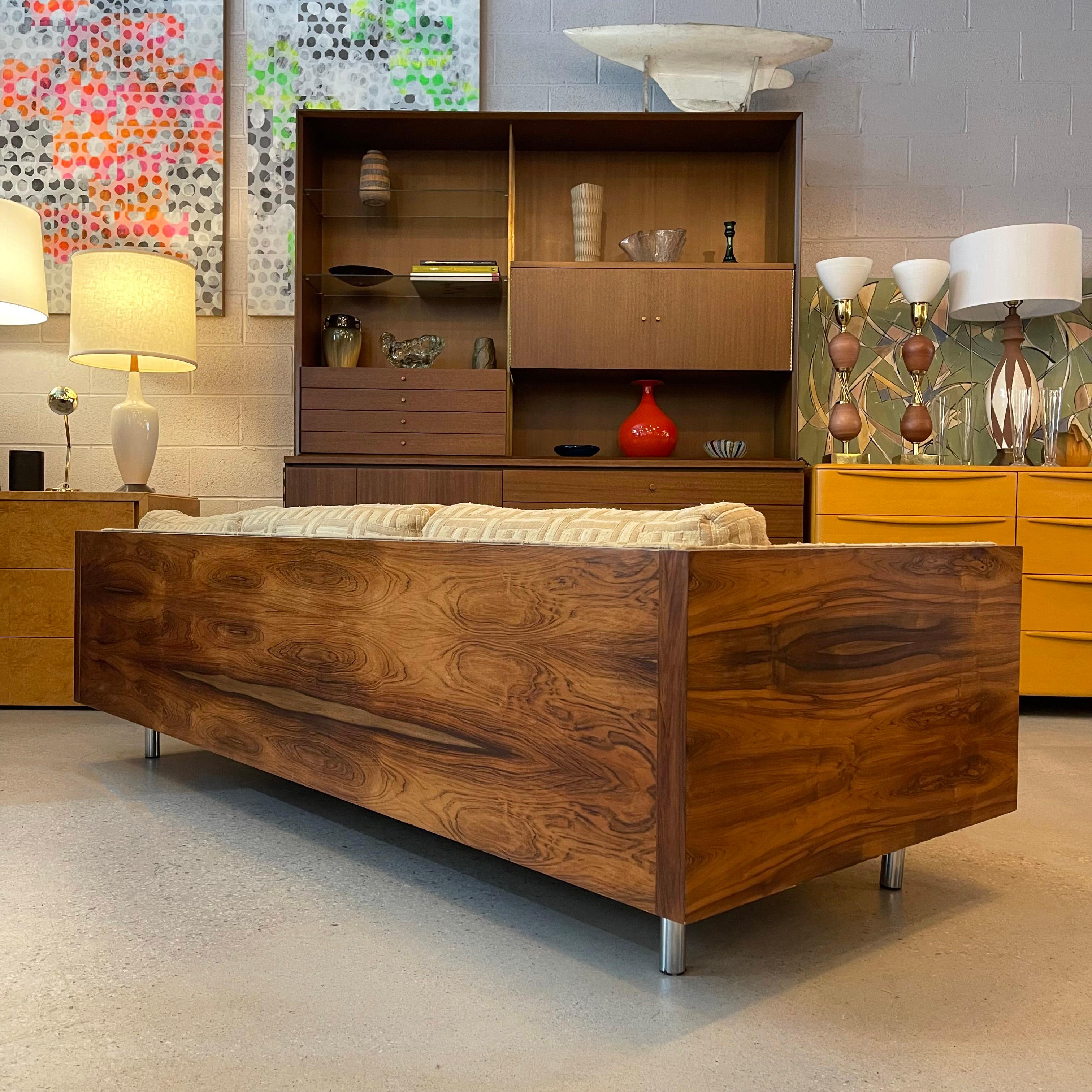 Modernes Rosenholz-Etui-Sofa aus der Mitte des Jahrhunderts von Milo Baughman  (Stoff) im Angebot