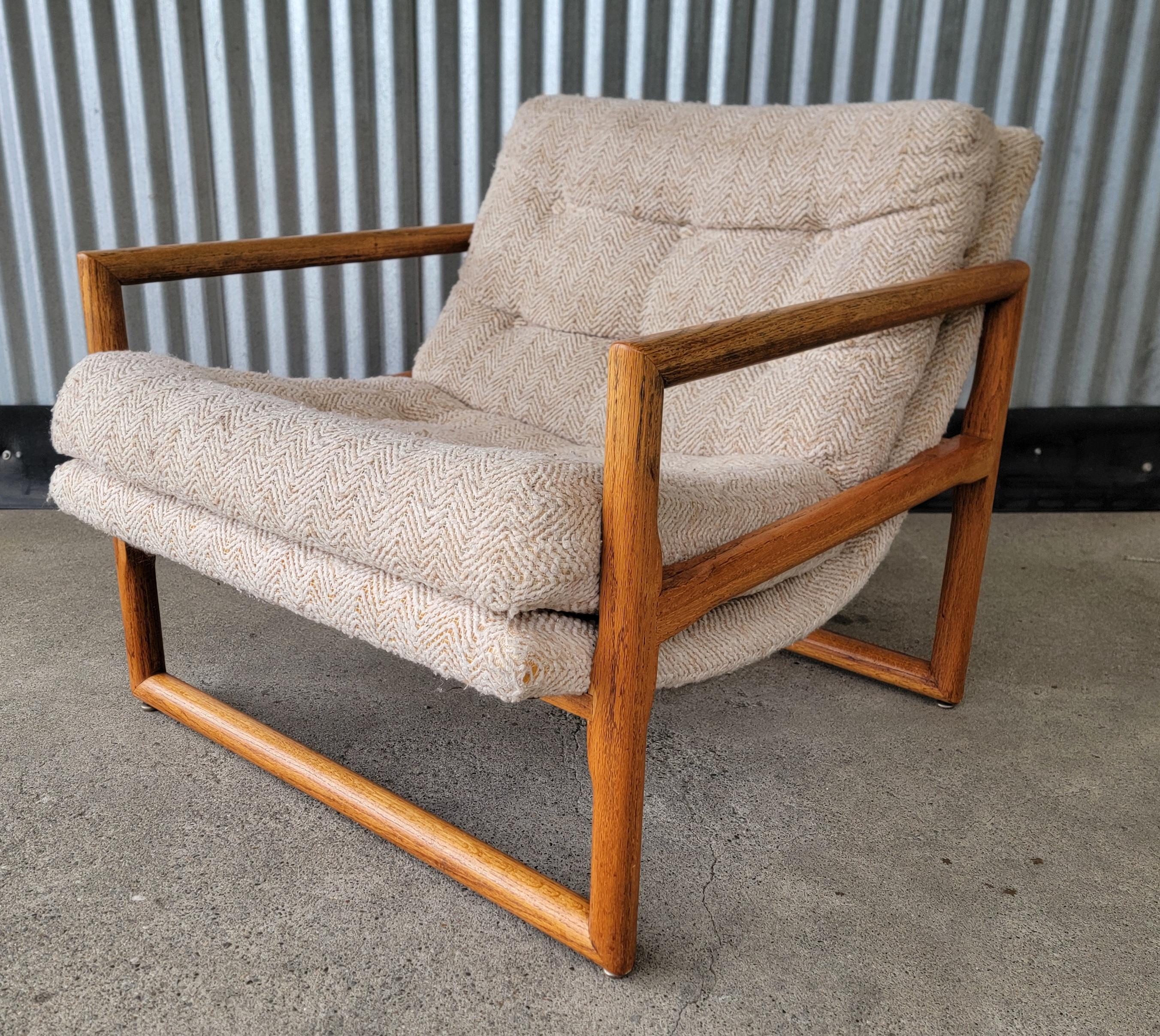 Mid-Century Modern Milo Baughman Attributed Scoop Lounge Chair