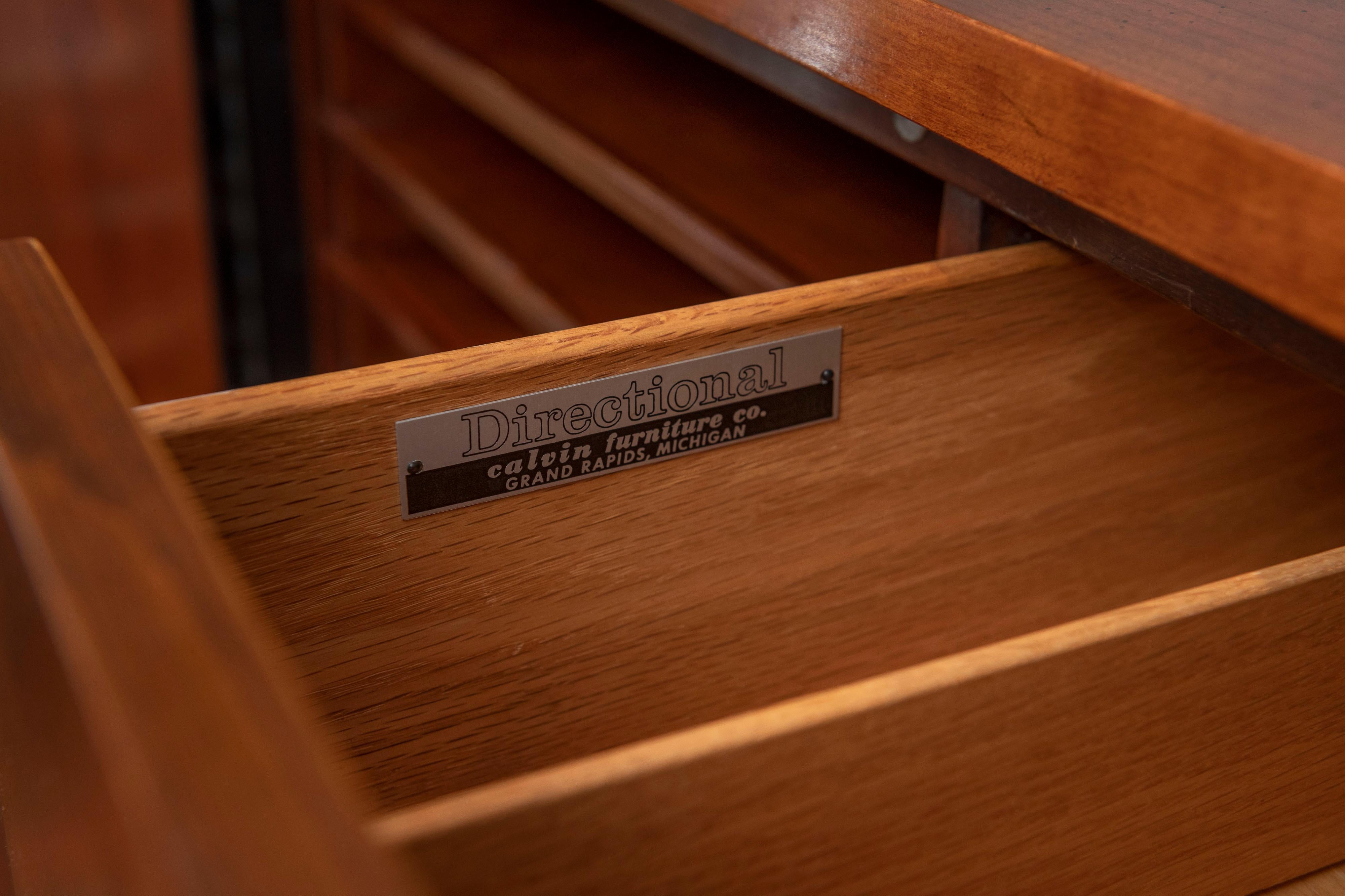 Mid-20th Century Milo Baughman Tall Cabinet from his Directional Line