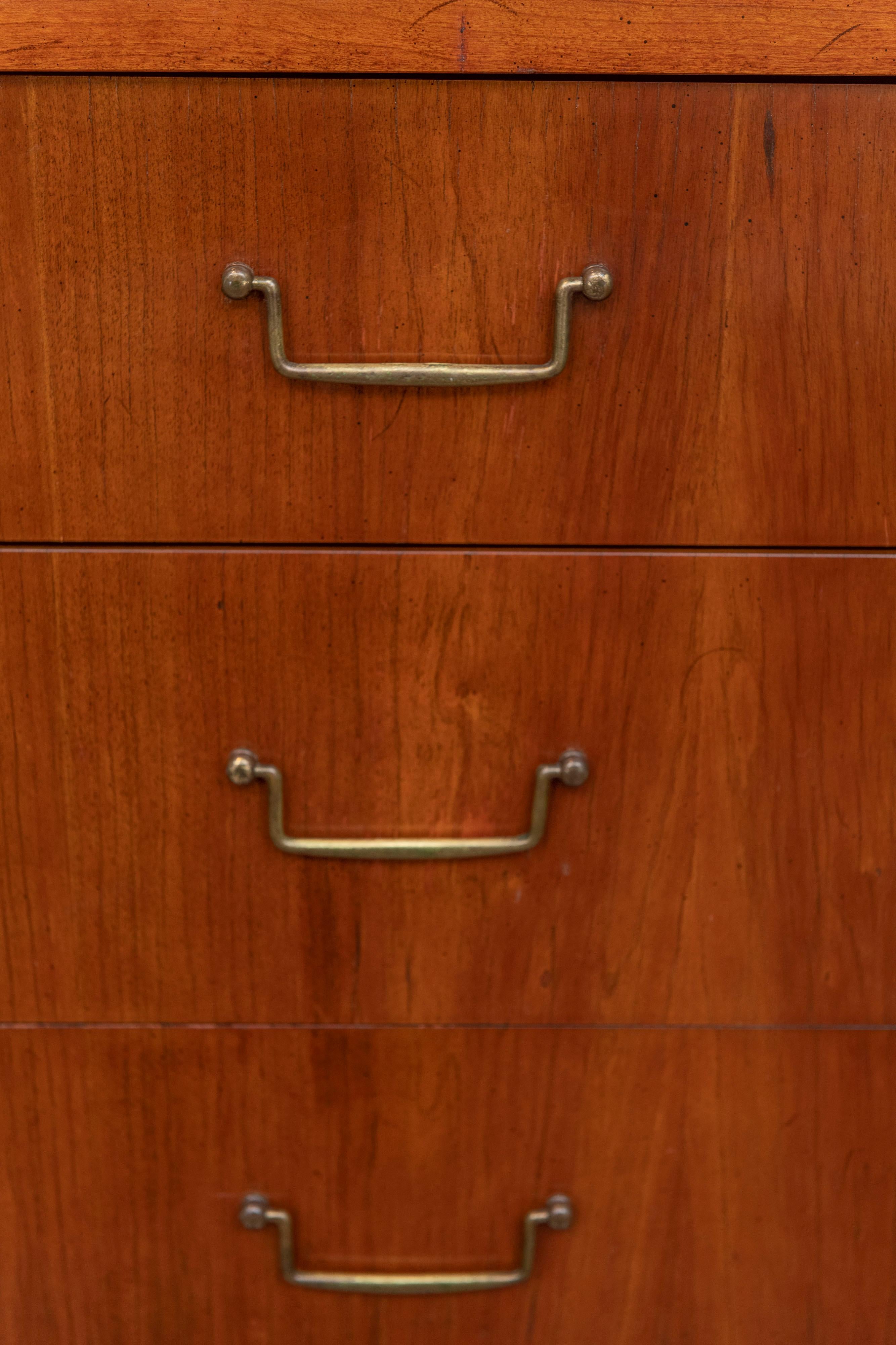 Brass Milo Baughman Tall Cabinet from his Directional Line