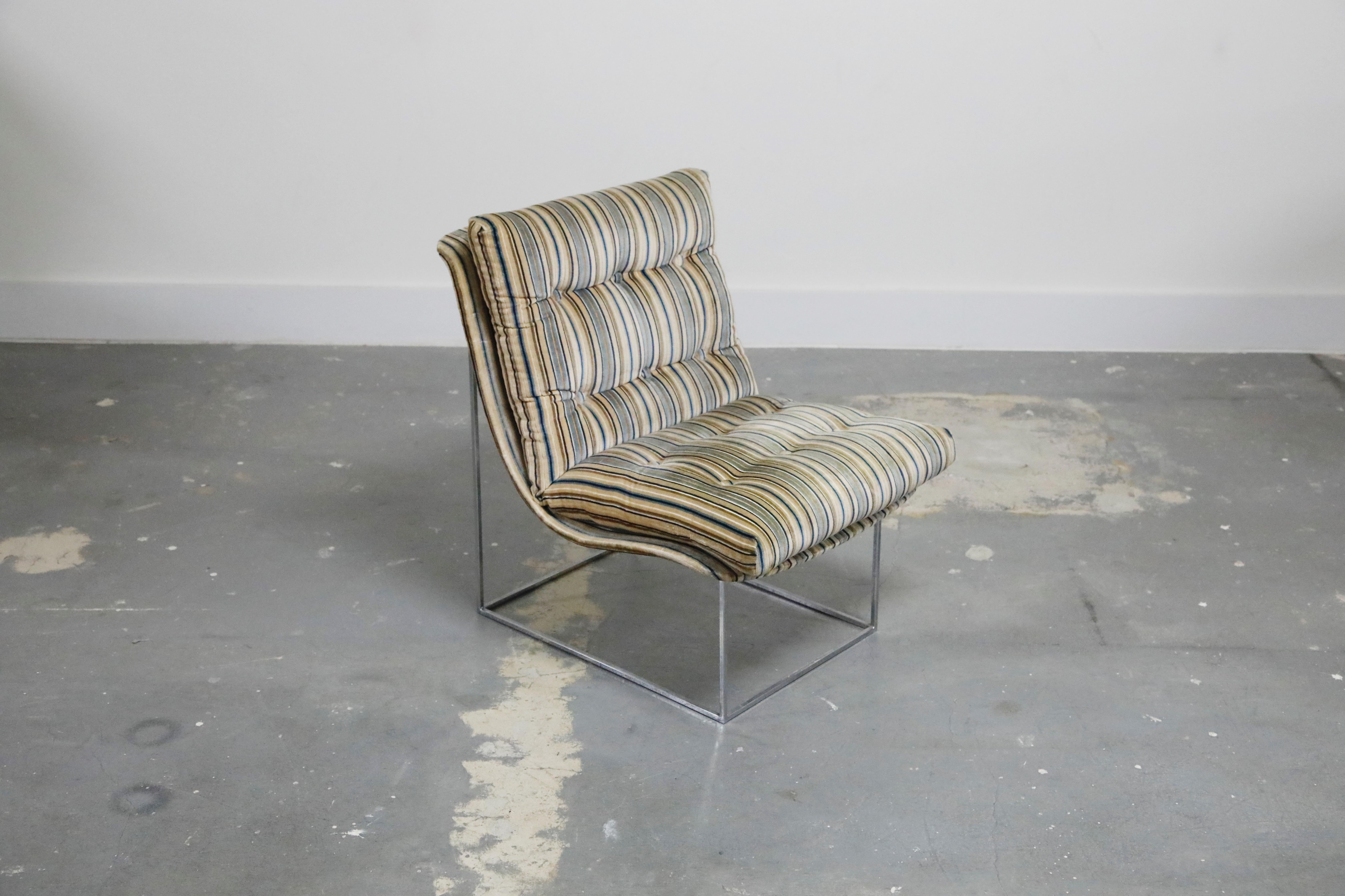 Mid-Century Modern Milo Baughman for Thayer Coggin Model No. 1920 Sling Lounge Chair, 1970s